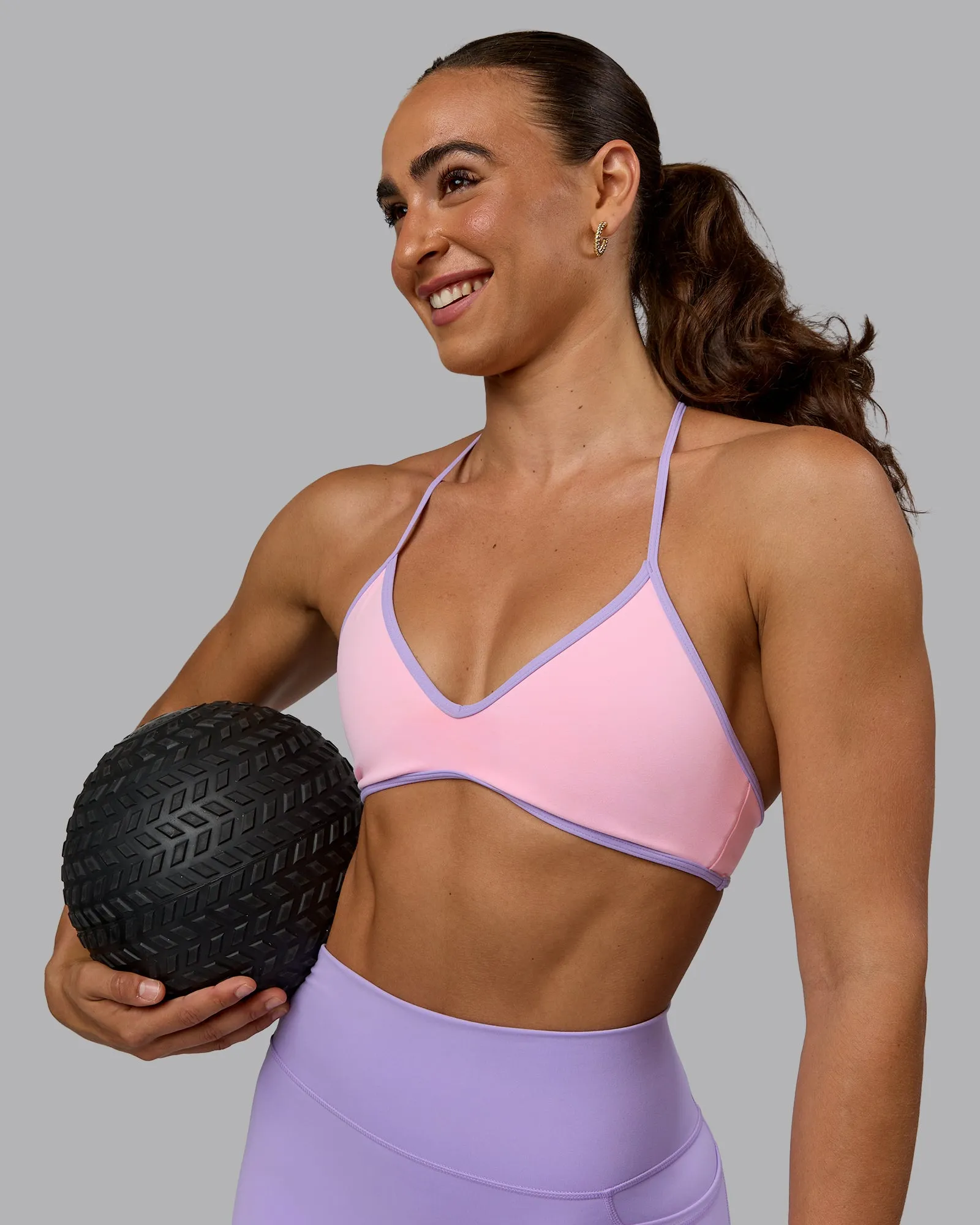 Ambience Sports Bra - Pale Pink-Pale Lilac sold by LSKD product image thumbnail 3