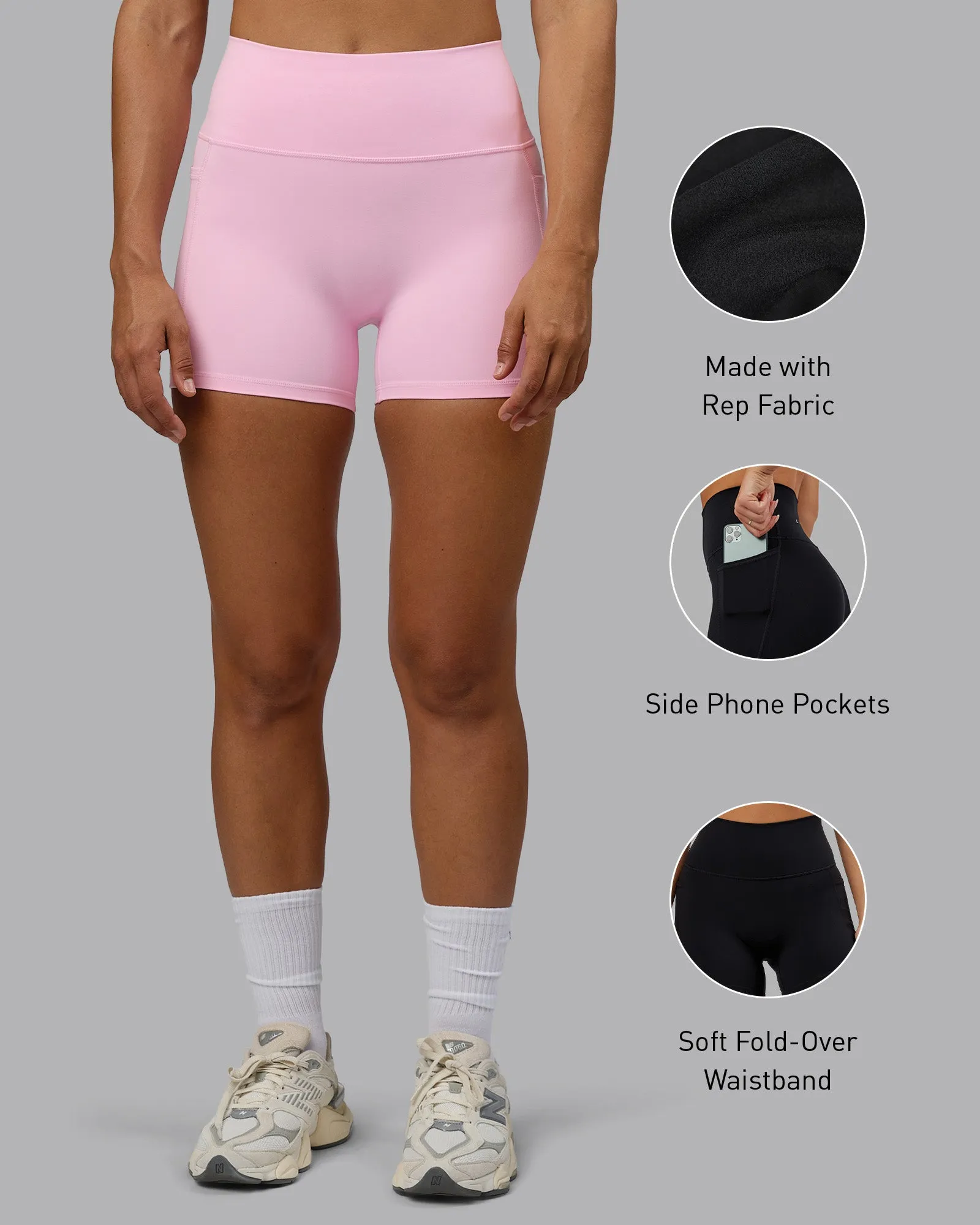 Fusion X-Short Tight With Pockets - Pale Pink sold by LSKD product image thumbnail 2