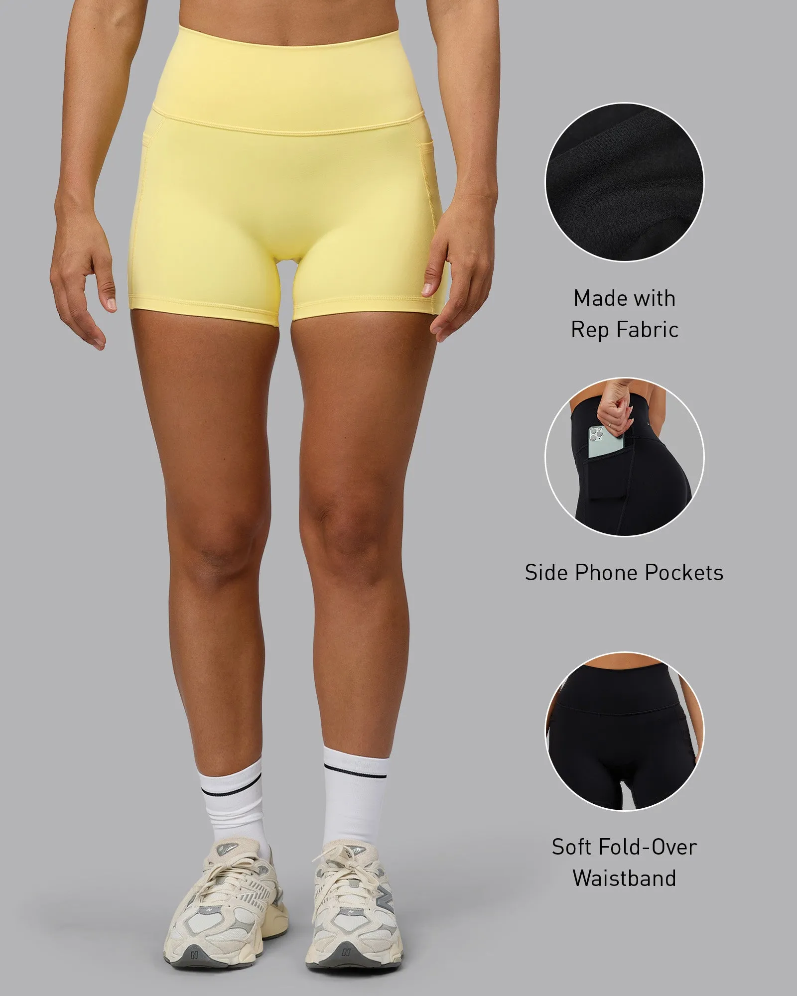 Fusion X-Short Tight With Pockets - Lemon sold by LSKD product image thumbnail 2