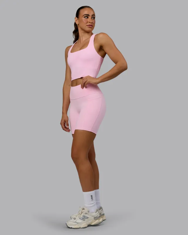 Staple Square Neck Active Shelf Bra Tank - Pale Pink sold by LSKD