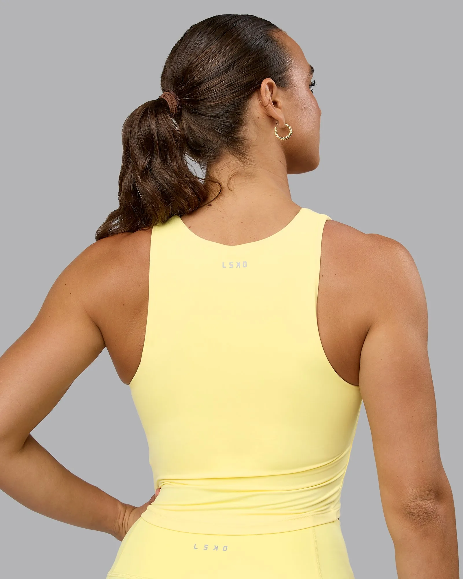 Staple Square Neck Active Shelf Bra Tank - Lemon sold by LSKD product image thumbnail 3