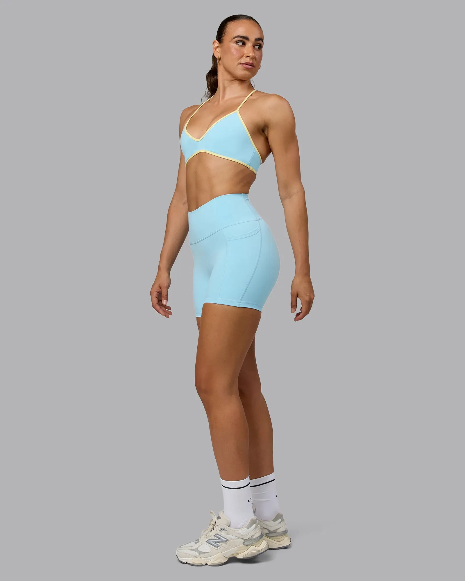 Ambience Sports Bra - Crystal Blue-Lemon sold by LSKD product image thumbnail 3