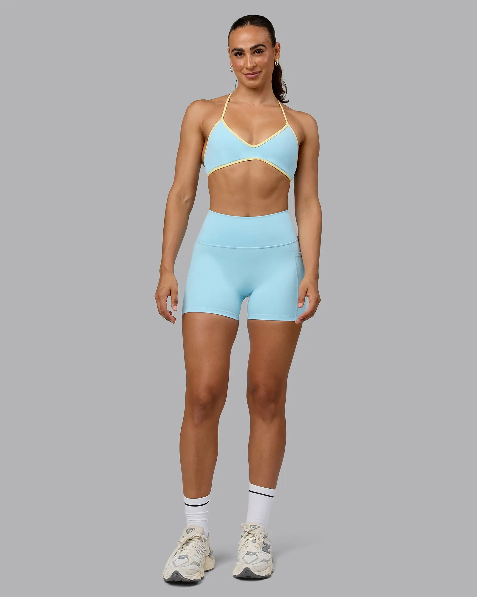Ambience Sports Bra - Crystal Blue-Lemon sold by LSKD product image thumbnail 5