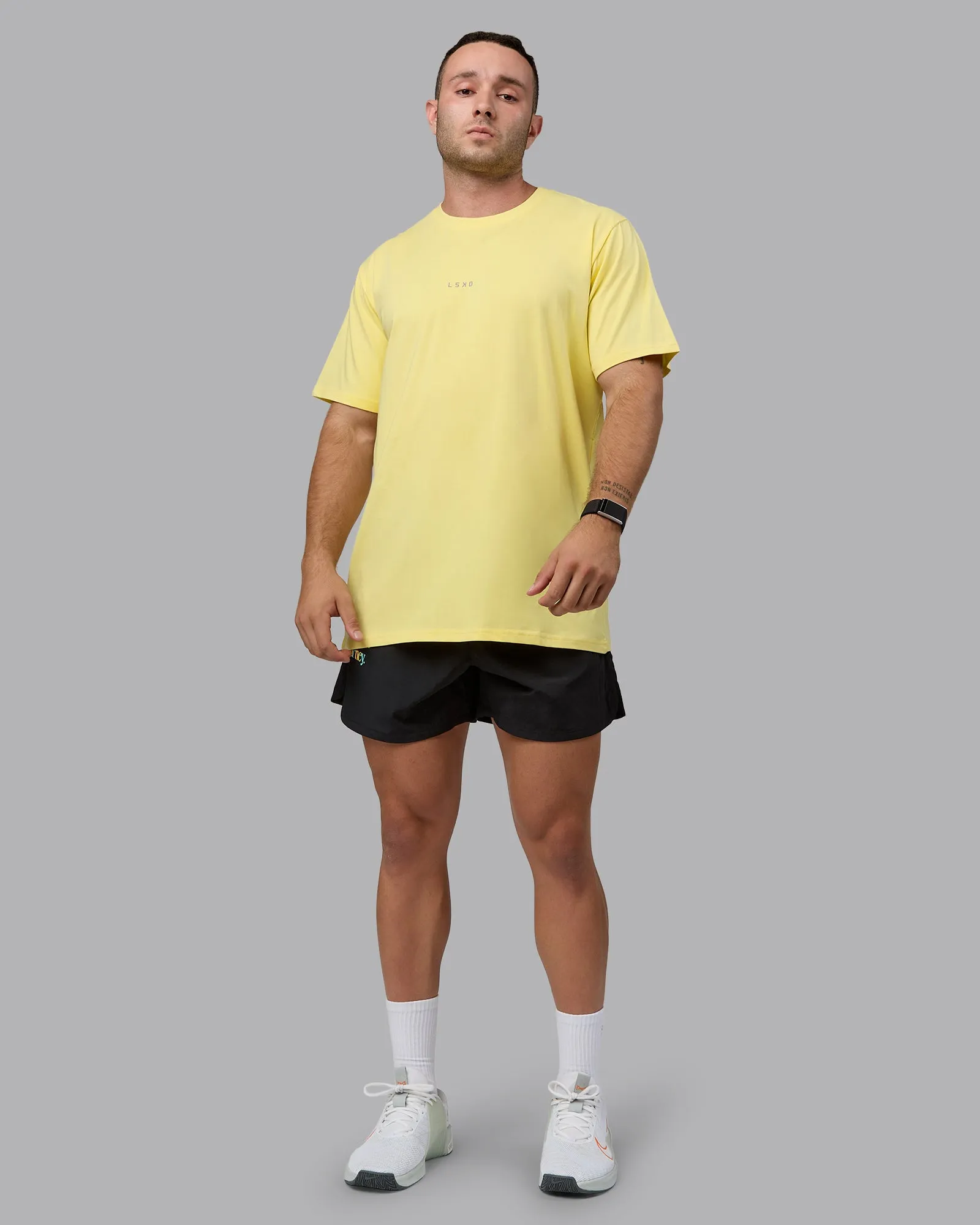 Base FLXCotton Tee - Pale Yellow sold by LSKD product image thumbnail 5