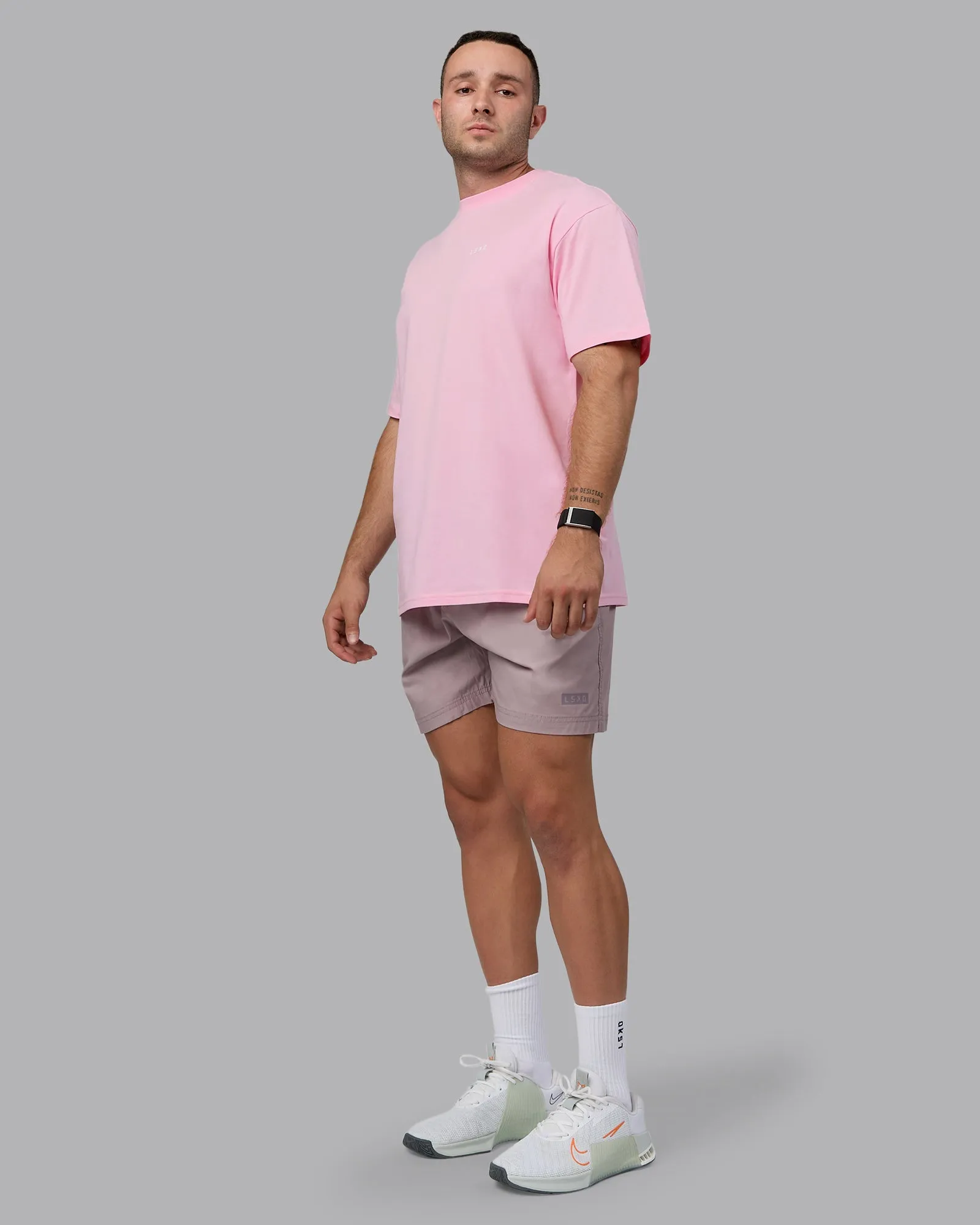 1% Better Value Series FLXCotton Tee Oversize - Pale Pink-White sold by LSKD product image thumbnail 5