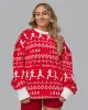 LSKD Christmas Knit Sweater - Cherry Red-Ivory sold by LSKD