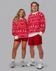 LSKD Christmas Knit Sweater - Cherry Red-Ivory sold by LSKD