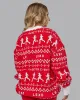 LSKD Christmas Knit Sweater - Cherry Red-Ivory sold by LSKD