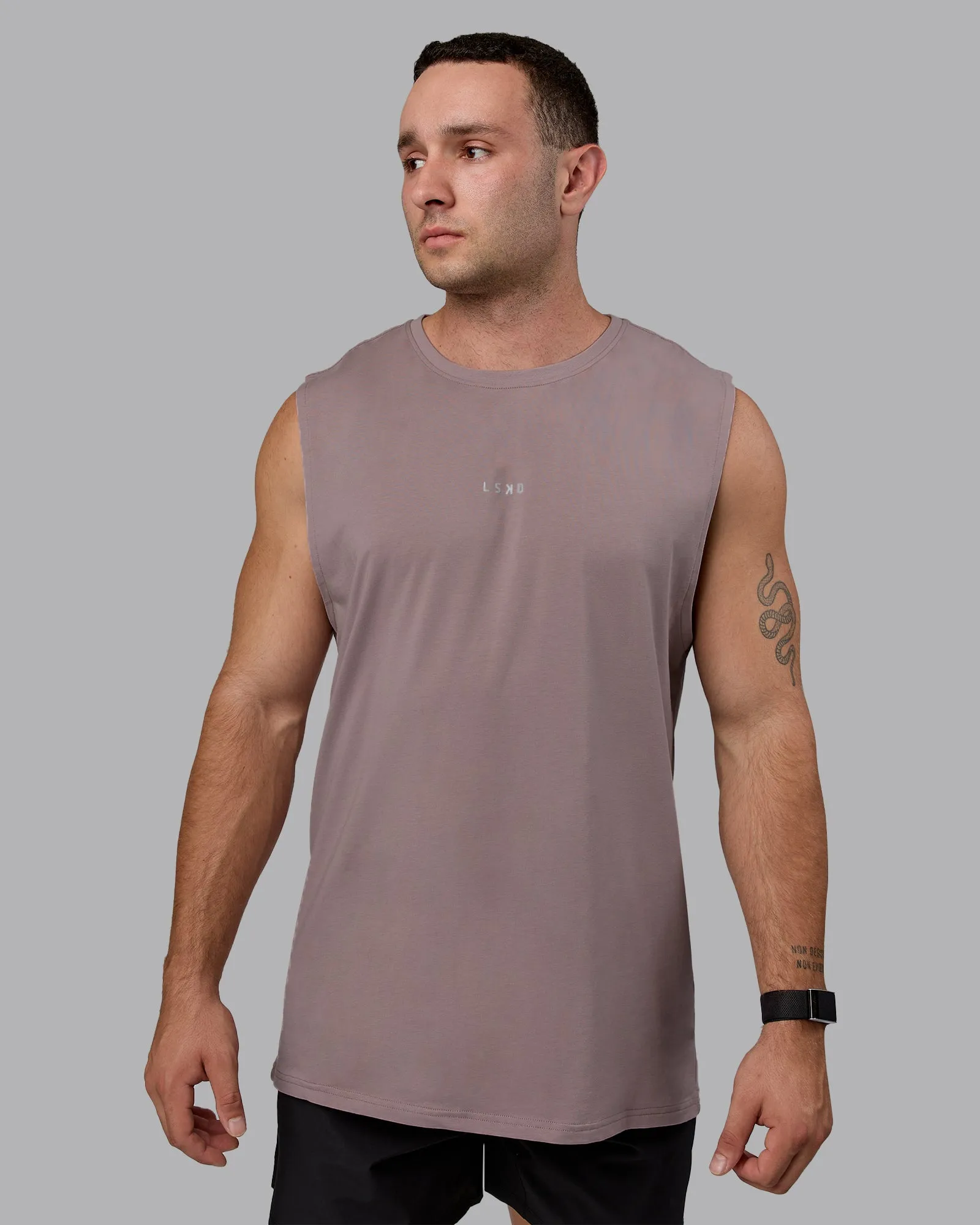 Base FLXCotton Tank - Greyish Purple sold by LSKD