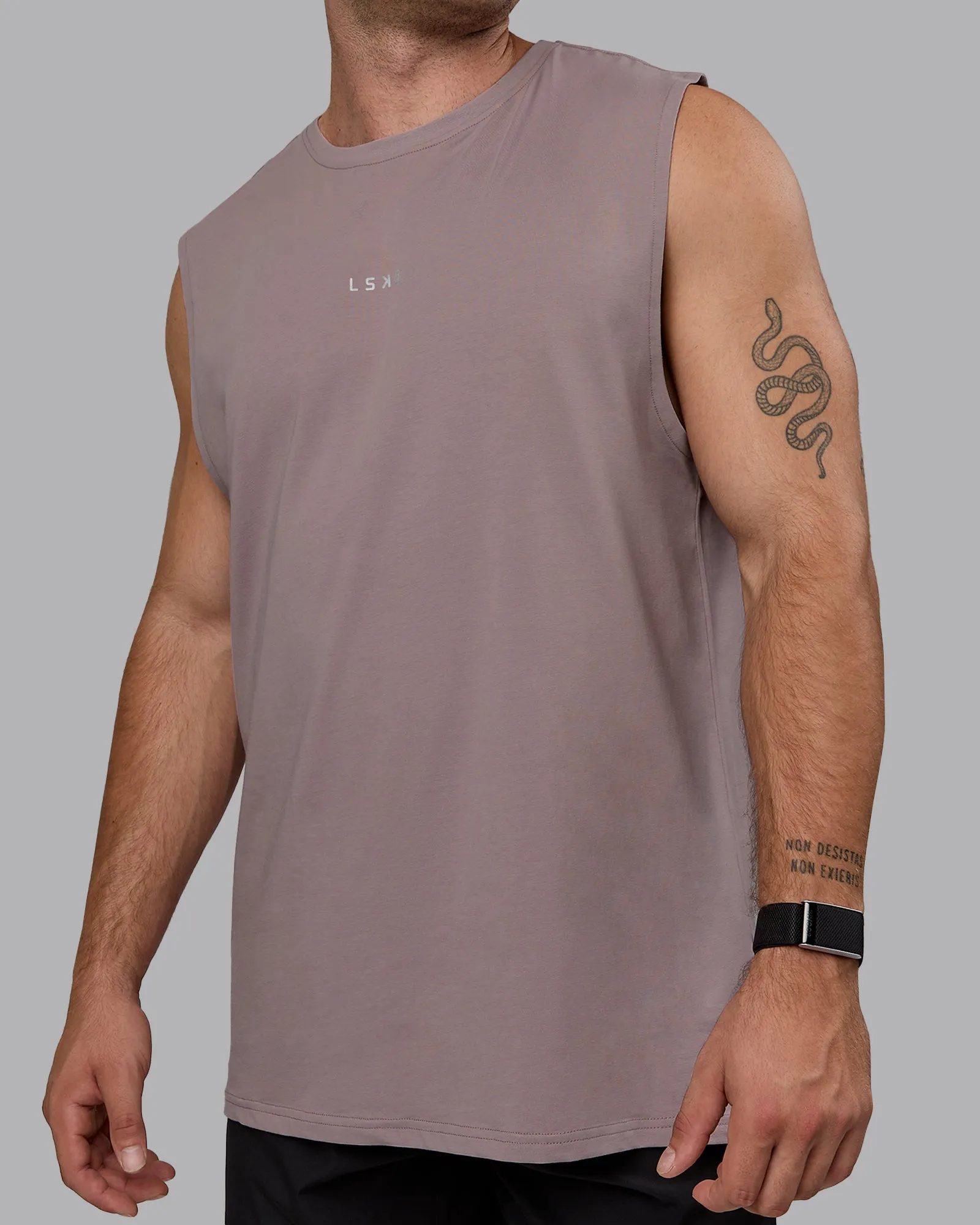 Base FLXCotton Tank - Greyish Purple sold by LSKD product image thumbnail 3