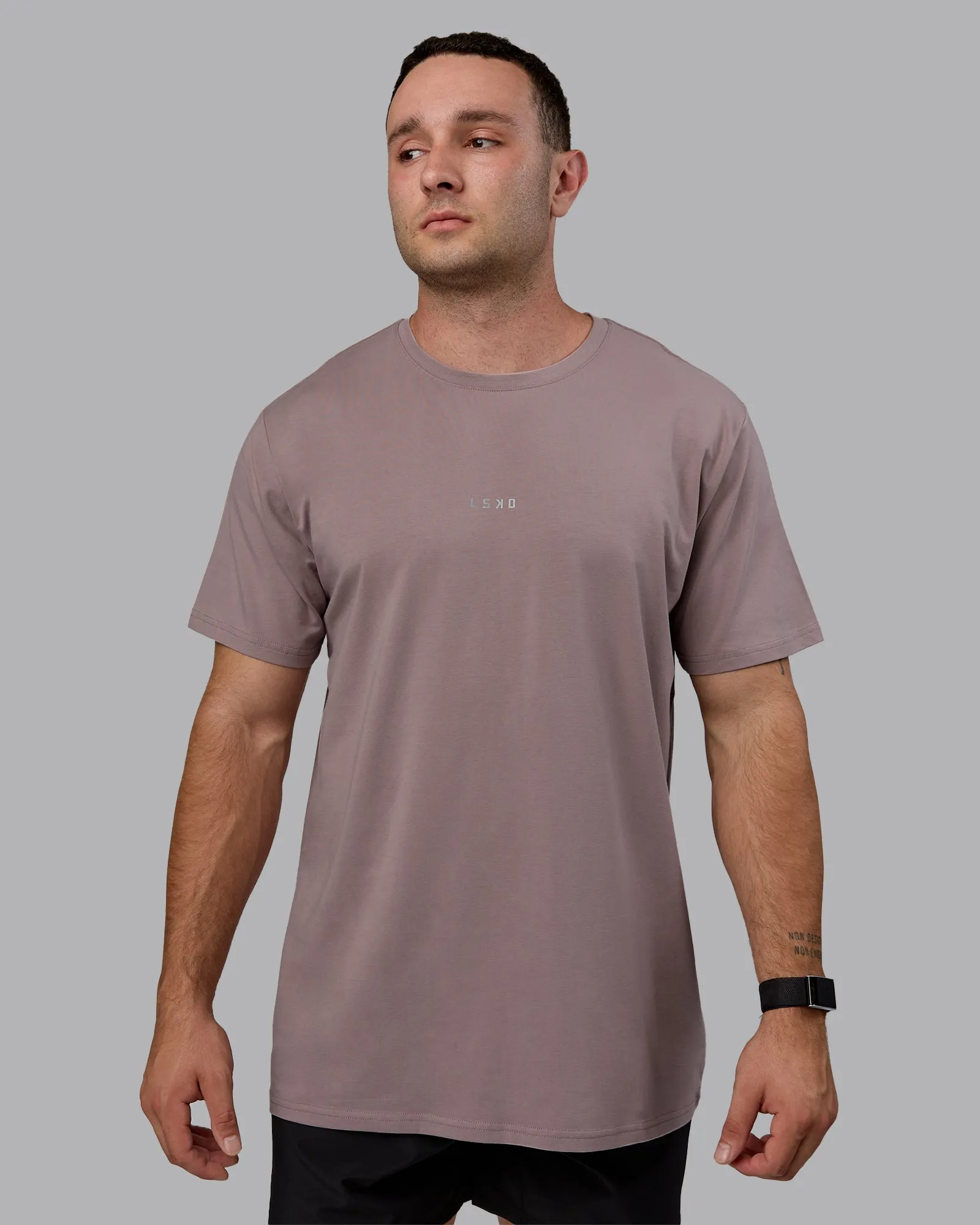 Base FLXCotton Tee - Greyish Purple sold by LSKD product image thumbnail 2
