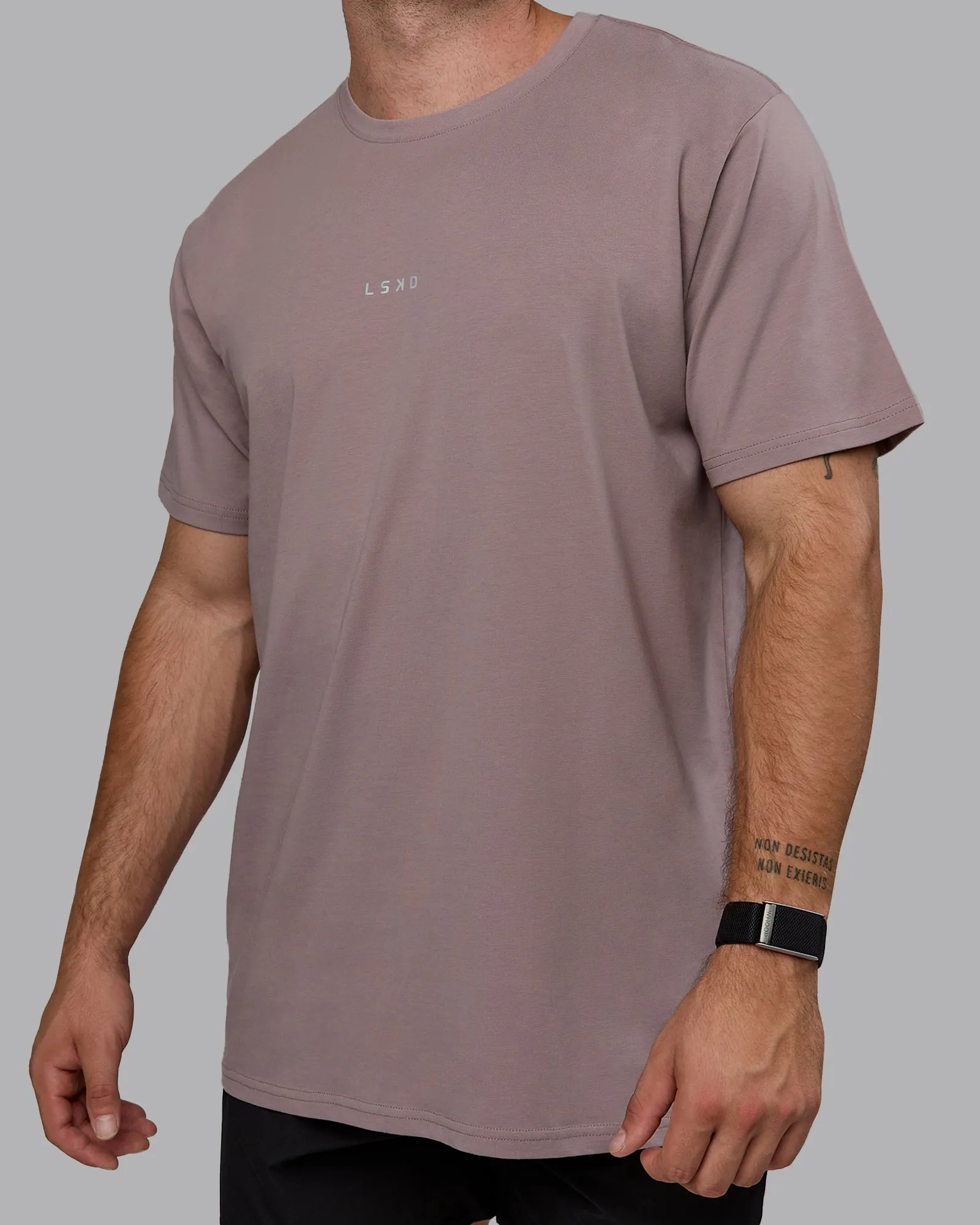 Base FLXCotton Tee - Greyish Purple sold by LSKD product image thumbnail 5