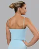 Revive Shelf Bra Tank - Crystal Blue sold by LSKD