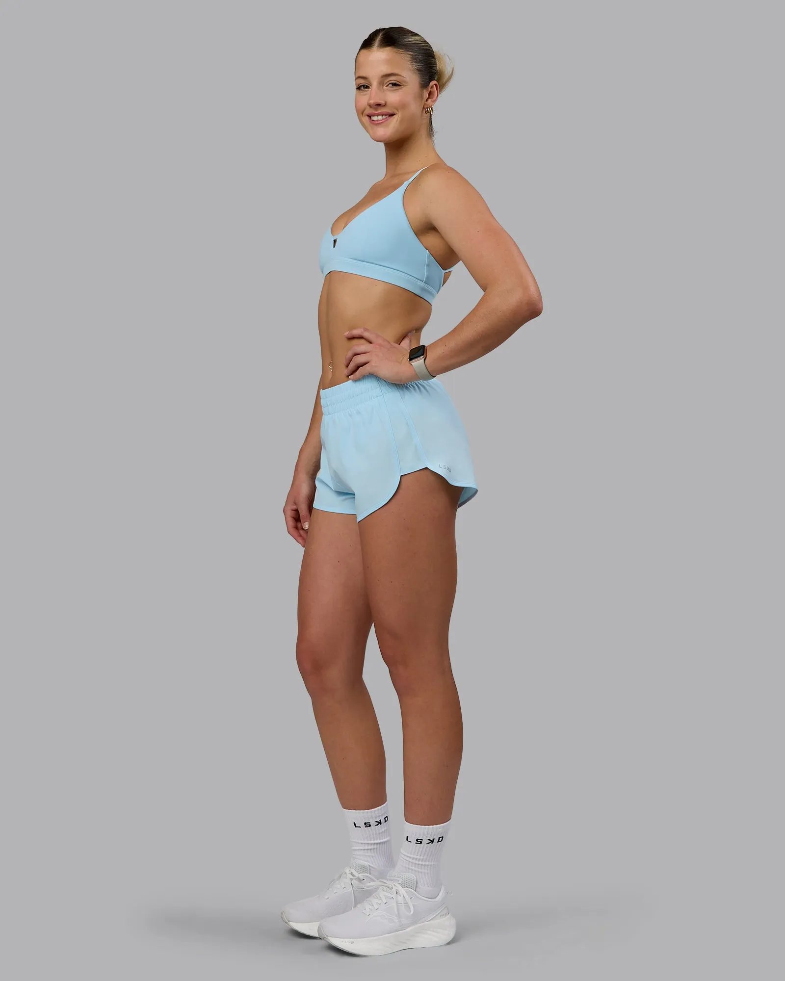 Ascend Sports Bra - Crystal Blue sold by LSKD product image thumbnail 4