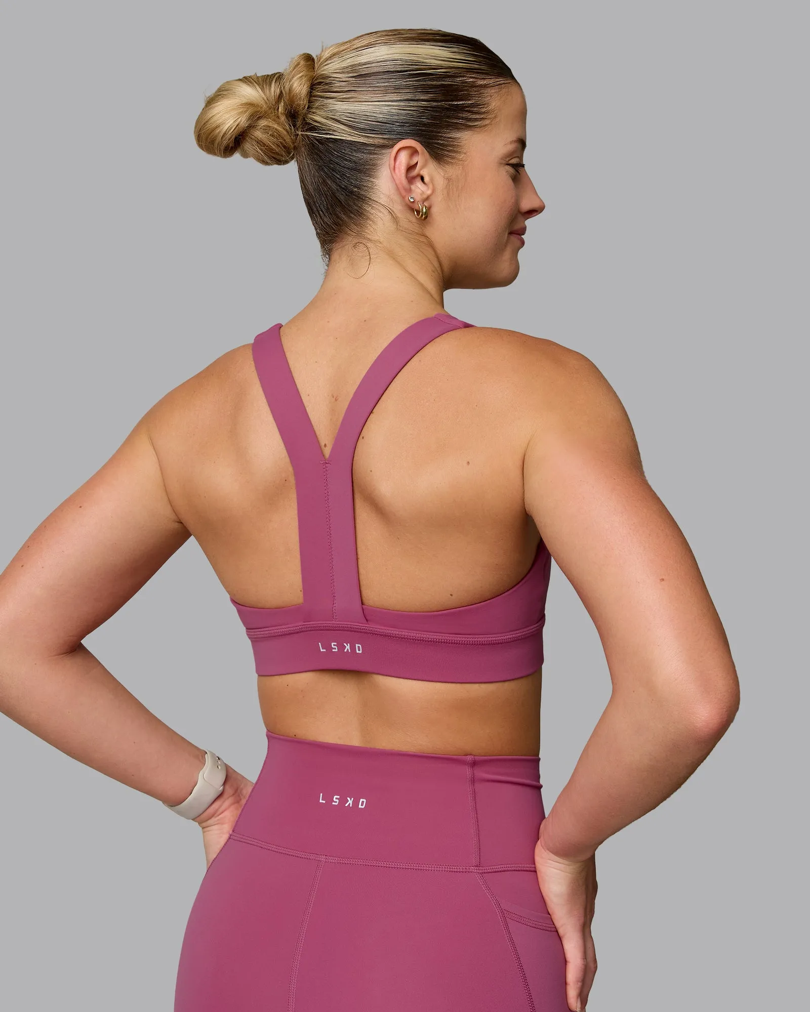 Advance Sports Bra - Mauve Haze sold by LSKD product image thumbnail 3