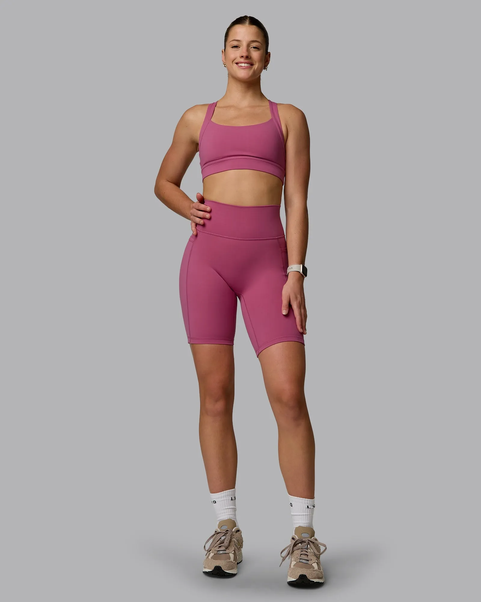 Fusion Bike Short With Pockets - Mauve Haze sold by LSKD product image thumbnail 3