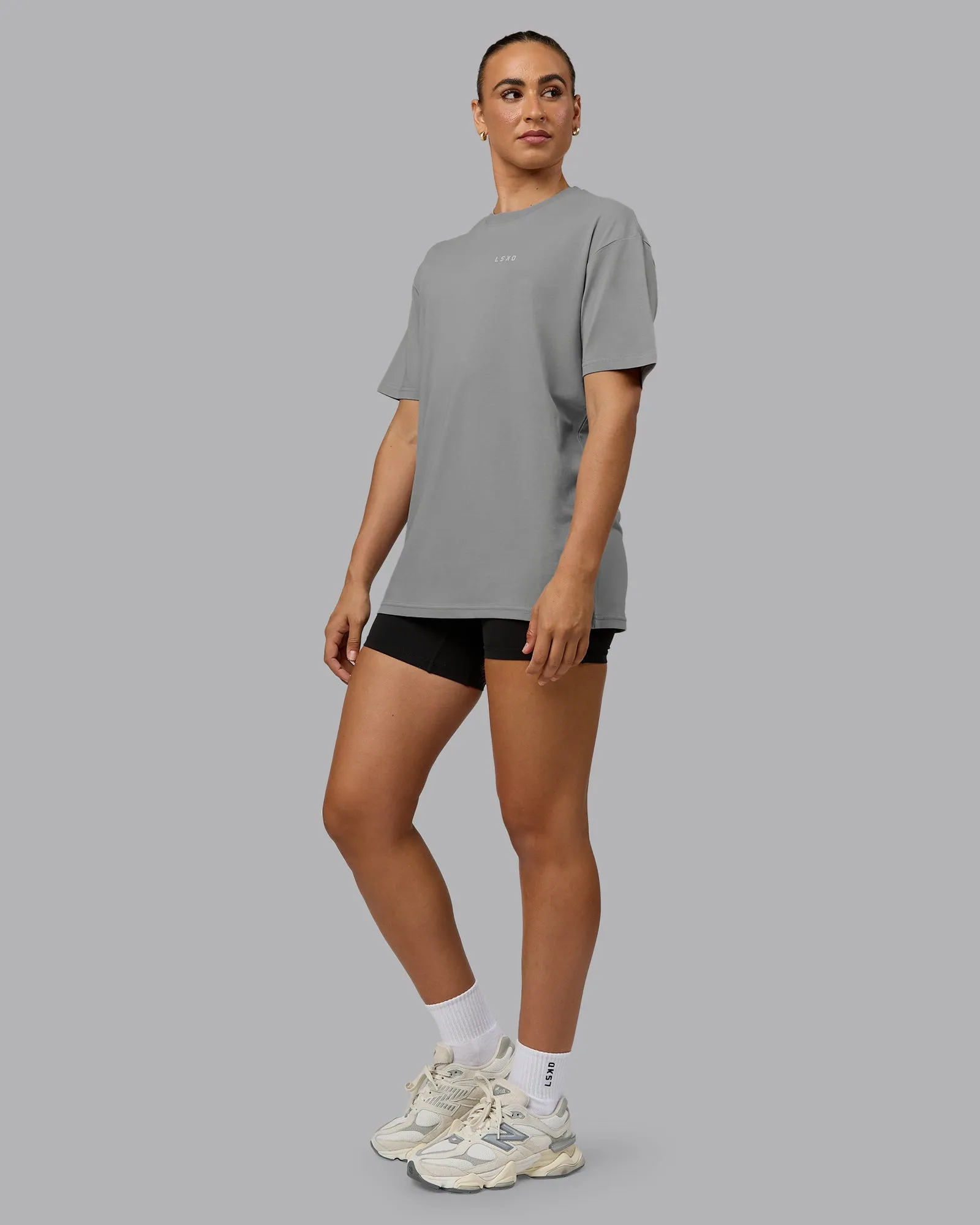 1% Better Value Series FLXCotton Tee Oversize - Circular Grey-White sold by LSKD product image thumbnail 5
