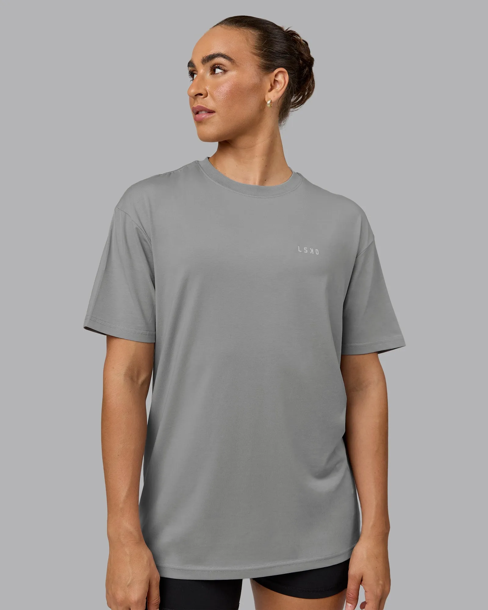 1% Better Value Series FLXCotton Tee Oversize - Circular Grey-White sold by LSKD product image thumbnail 3