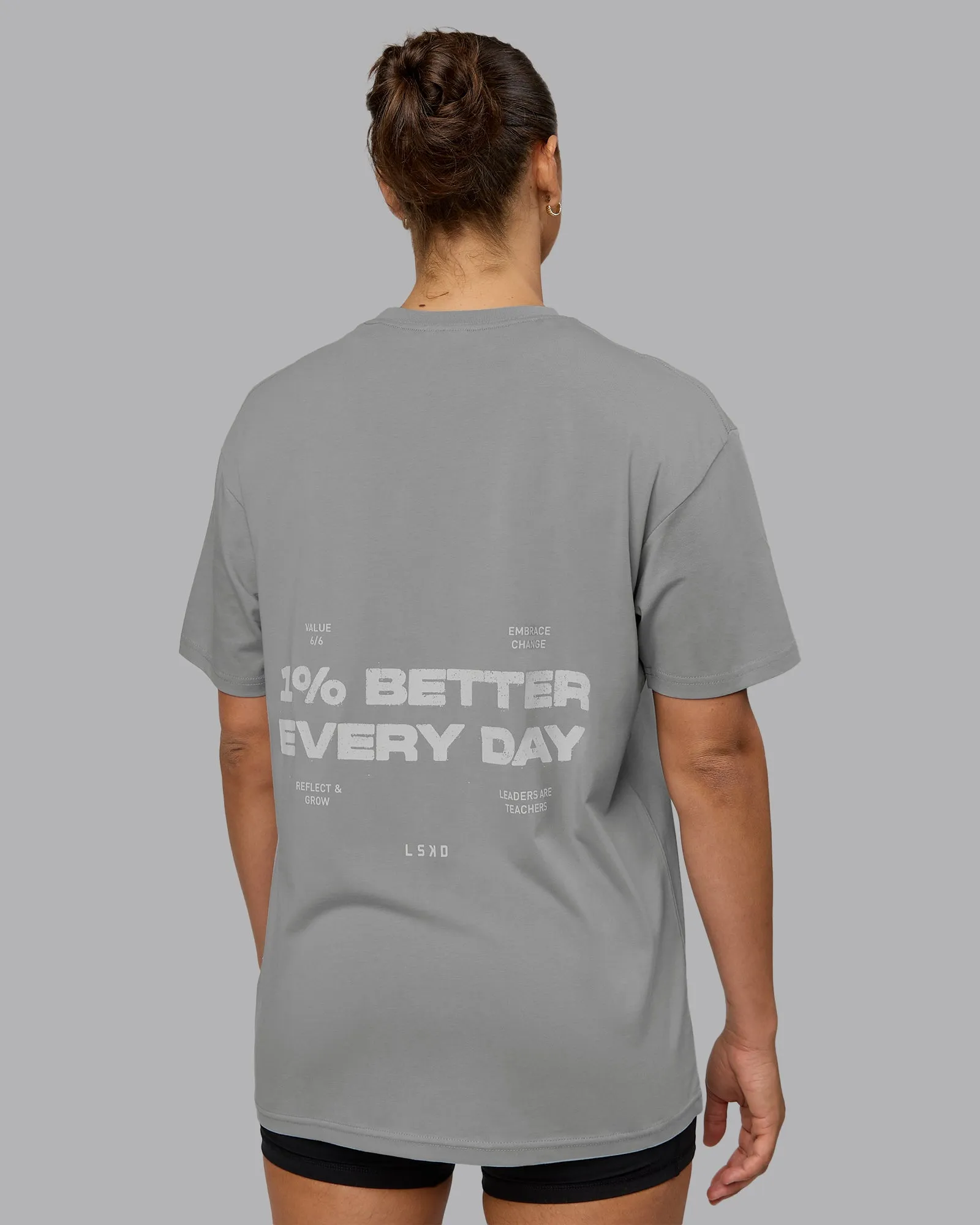 1% Better Value Series FLXCotton Tee Oversize - Circular Grey-White sold by LSKD product image thumbnail 2
