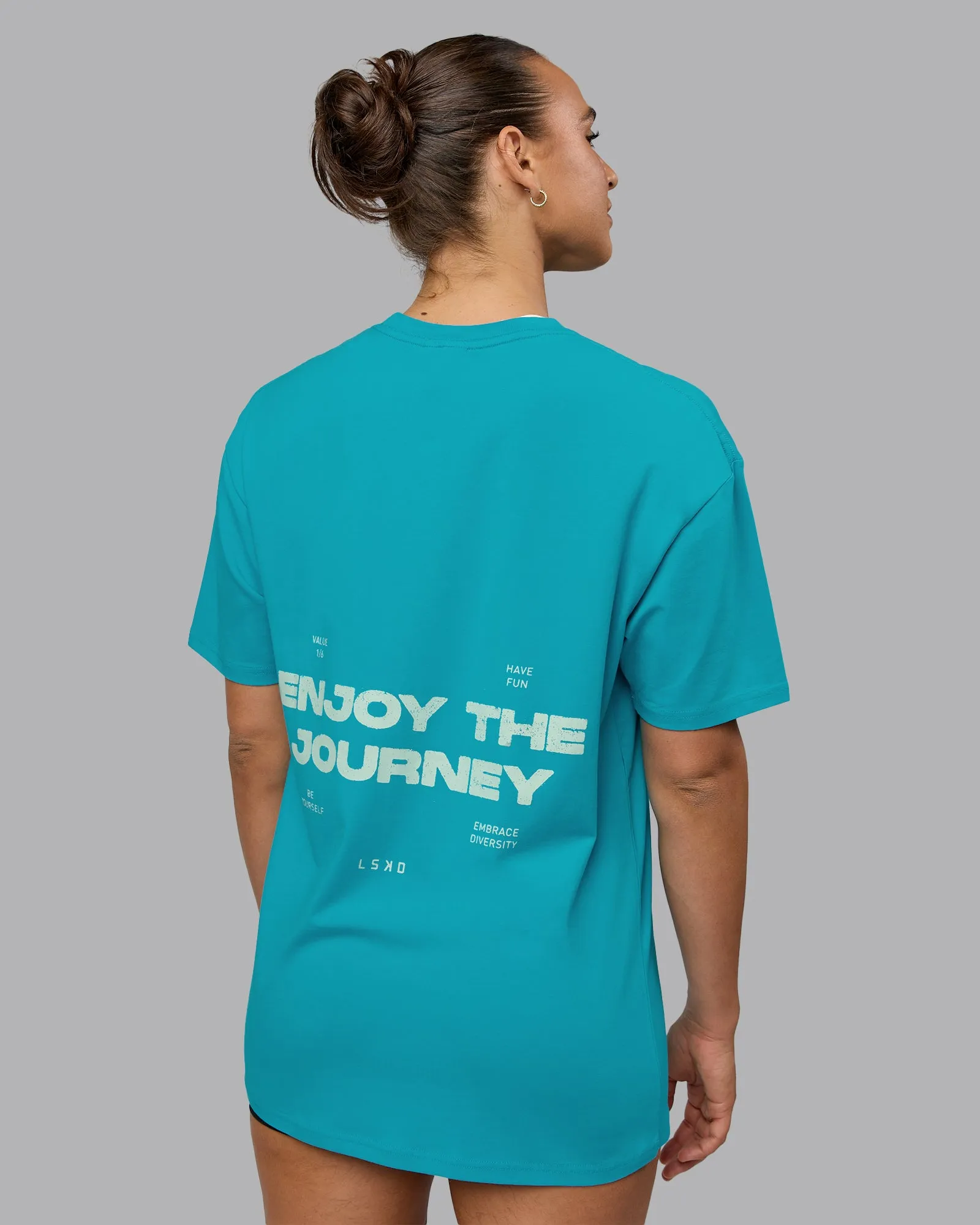 Enjoy the Journey Value Series FLXCotton Tee Oversize - Bluebird-Surf Spray sold by LSKD product image thumbnail 4