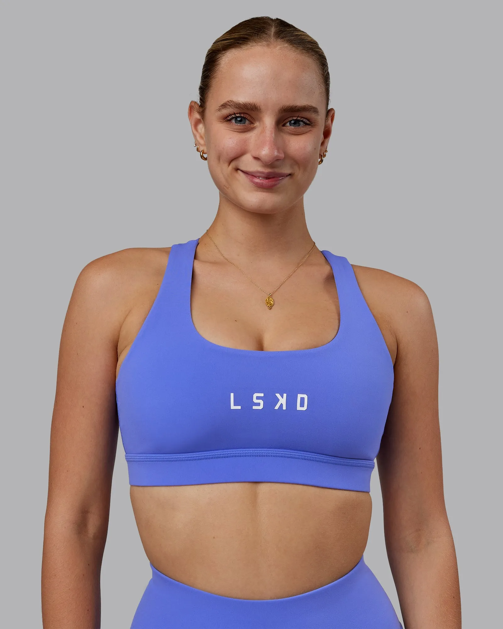 Rep Sports Bra - Baja Blue-White sold by LSKD product image thumbnail 3