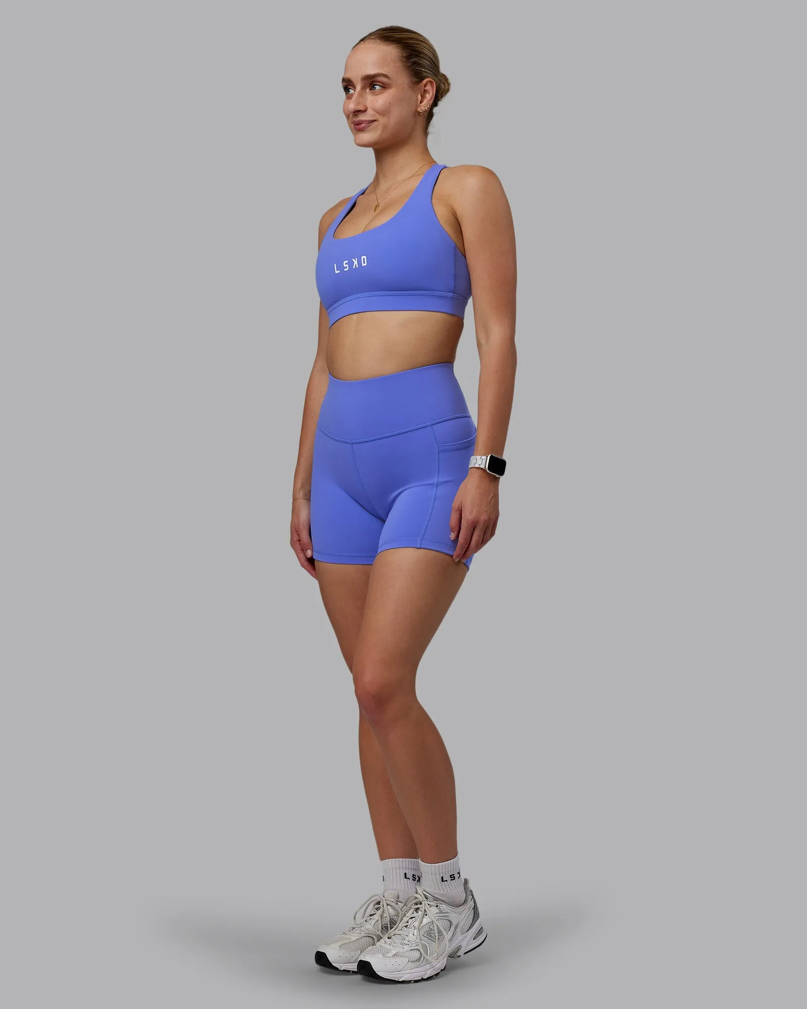 Rep Sports Bra - Baja Blue-White sold by LSKD product image thumbnail 4