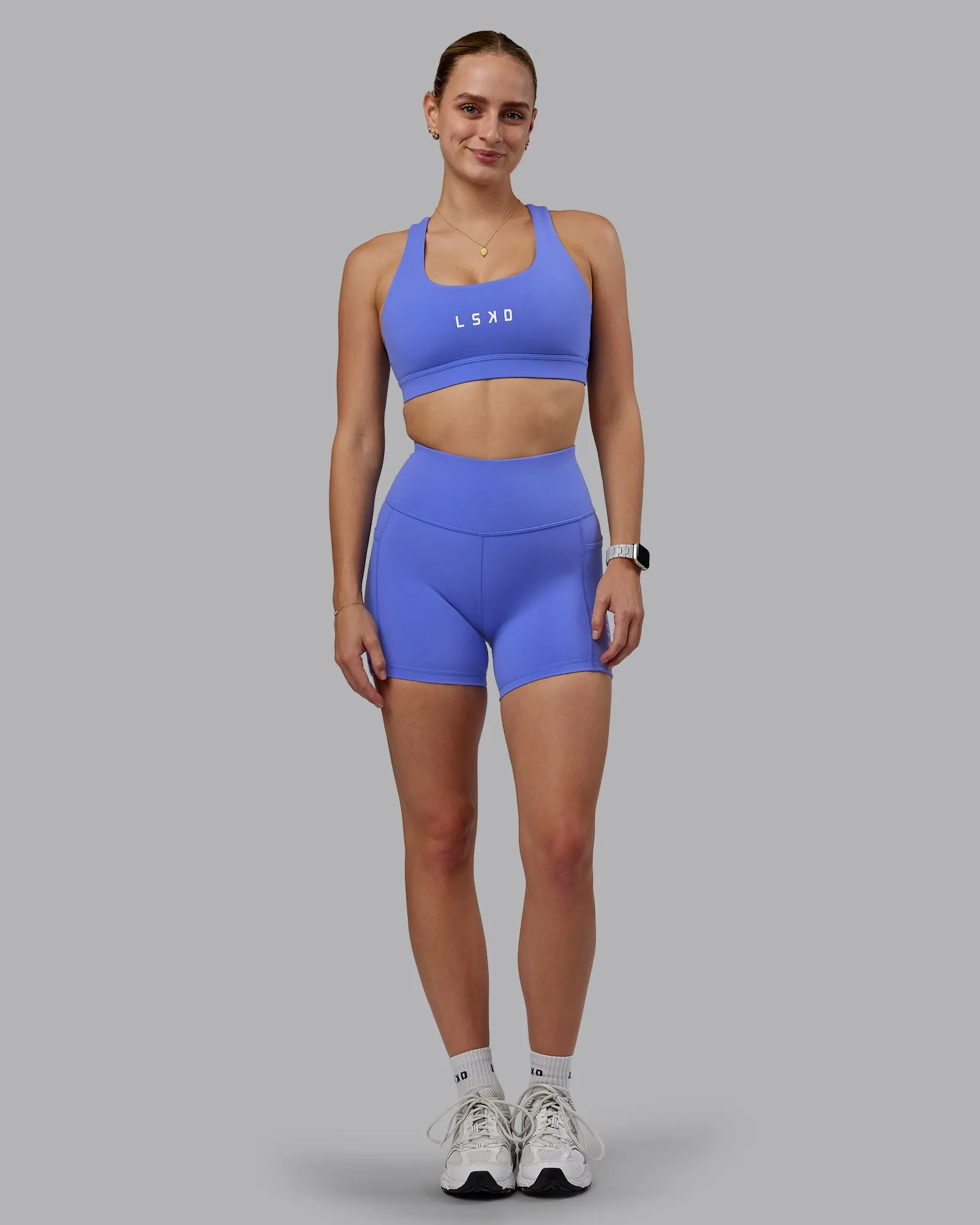 Rep Sports Bra - Baja Blue-White sold by LSKD product image thumbnail 5