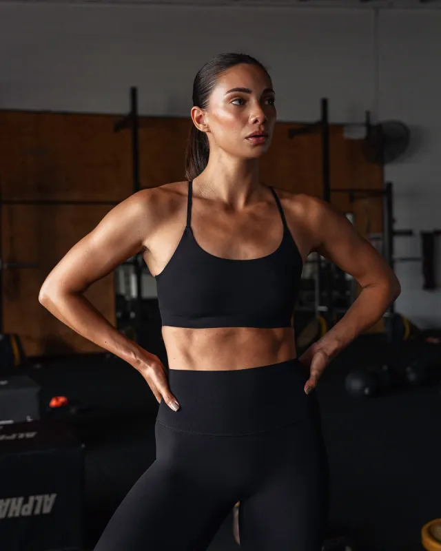 Bonded Sports Bra - Black sold by LSKD