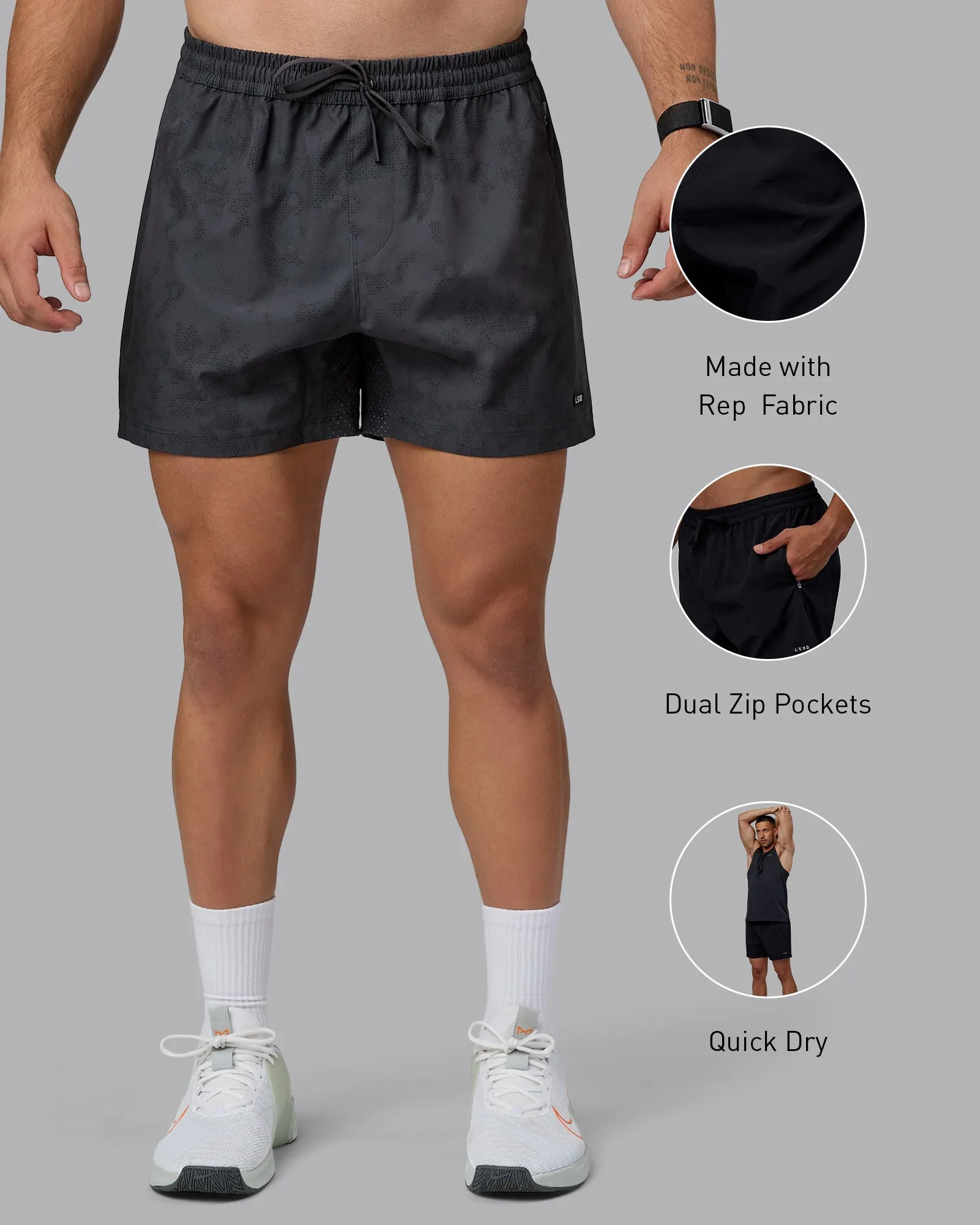 Rep 5" Performance Short - Digital Camo Pirate Black sold by LSKD product image thumbnail 2