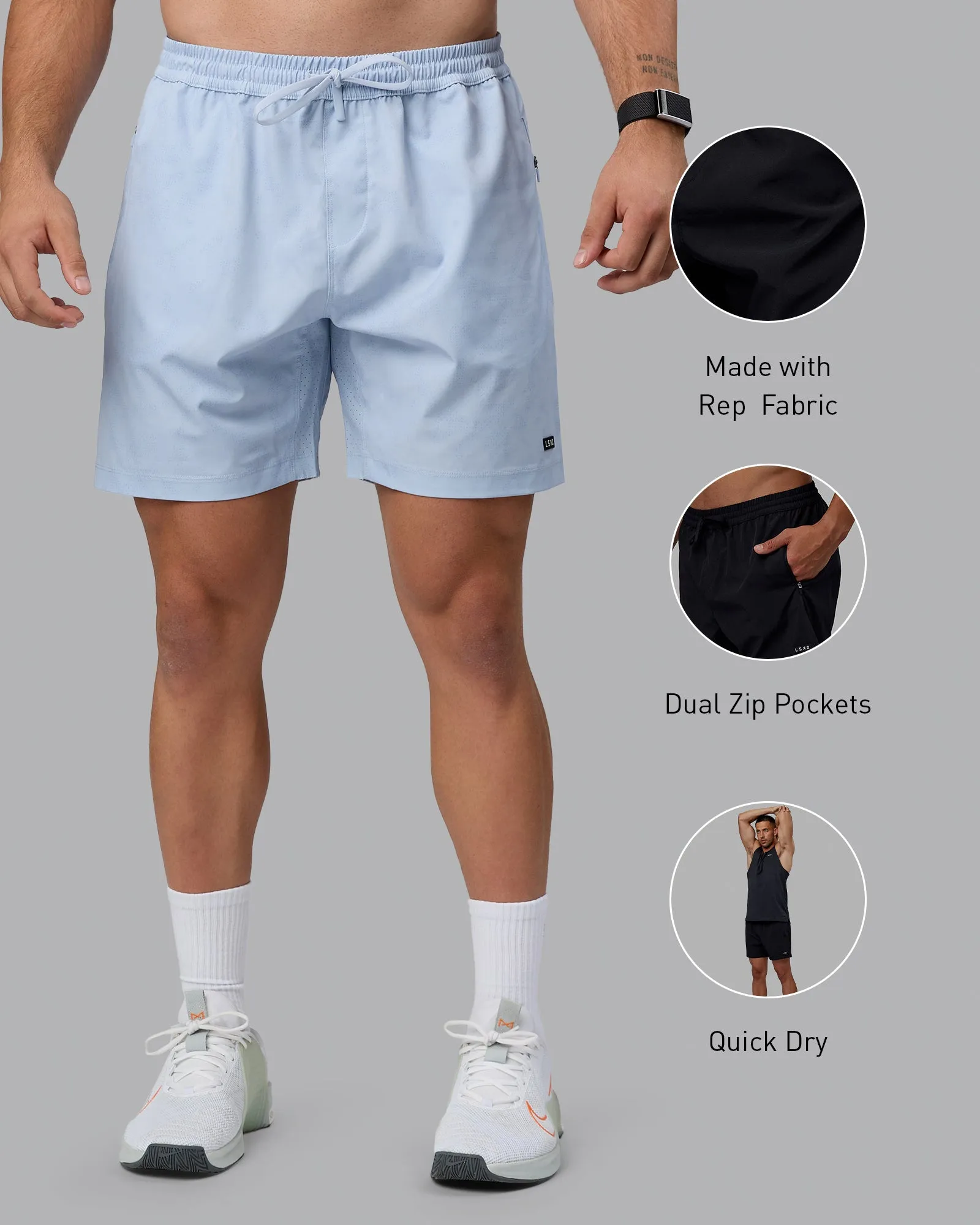 Rep 7" Performance Short - Digital Camo Ice Blue sold by LSKD product image thumbnail 2