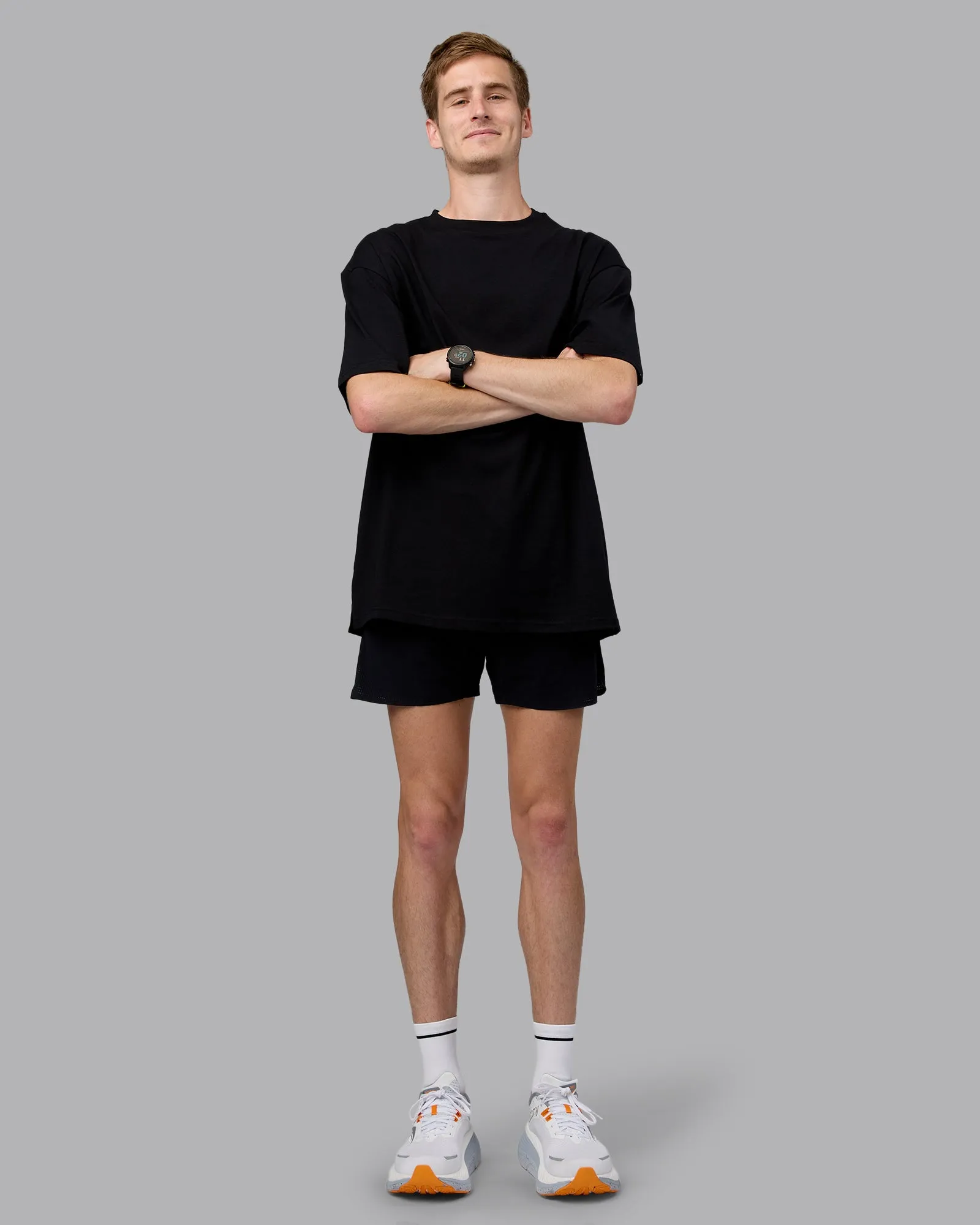 Unisex Push Boundaries FLXCotton Tee Oversize - Black-Purple Swirl sold by LSKD product image thumbnail 5