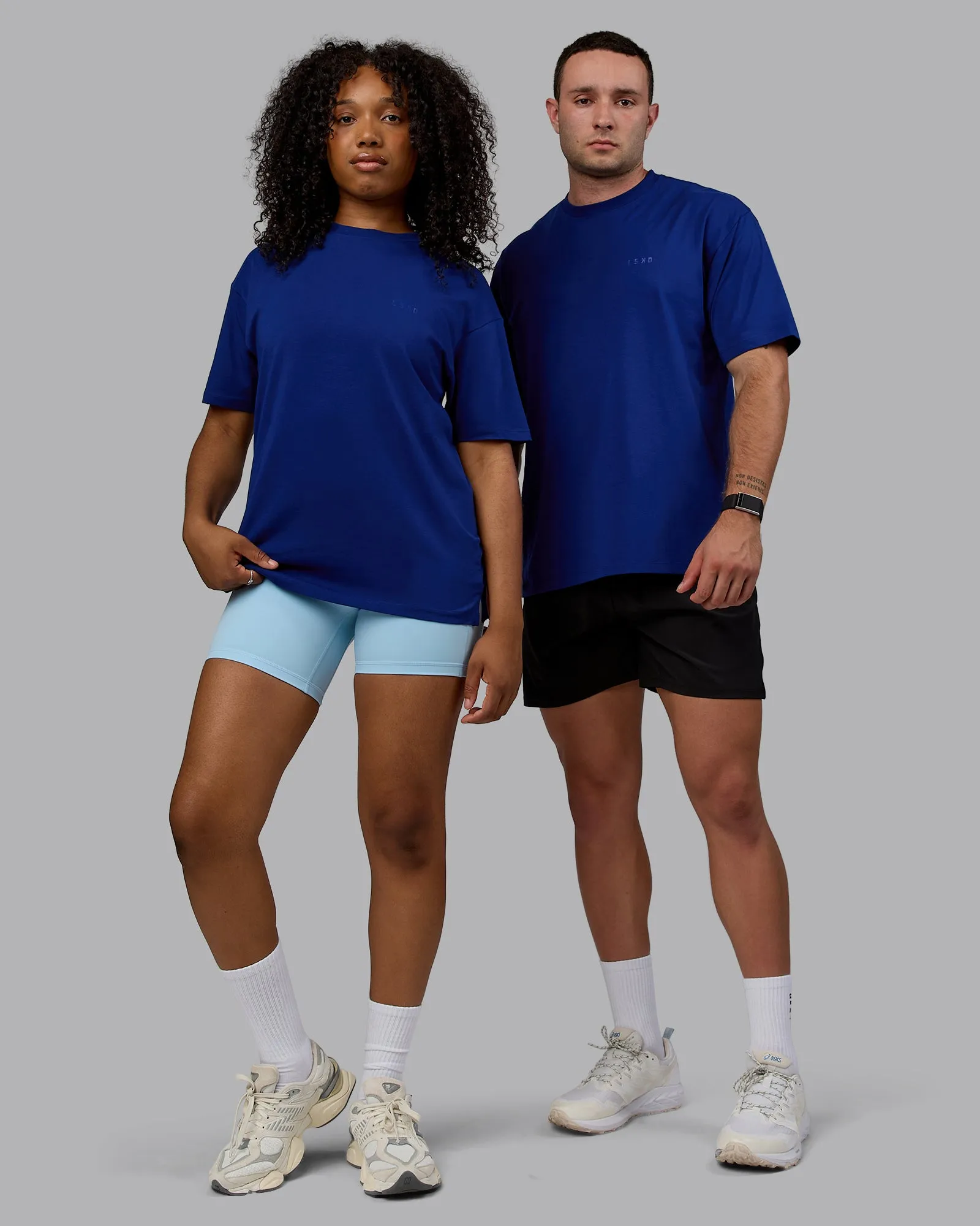 Unisex PimaFLX Tee Oversize - Midnight Blue sold by LSKD