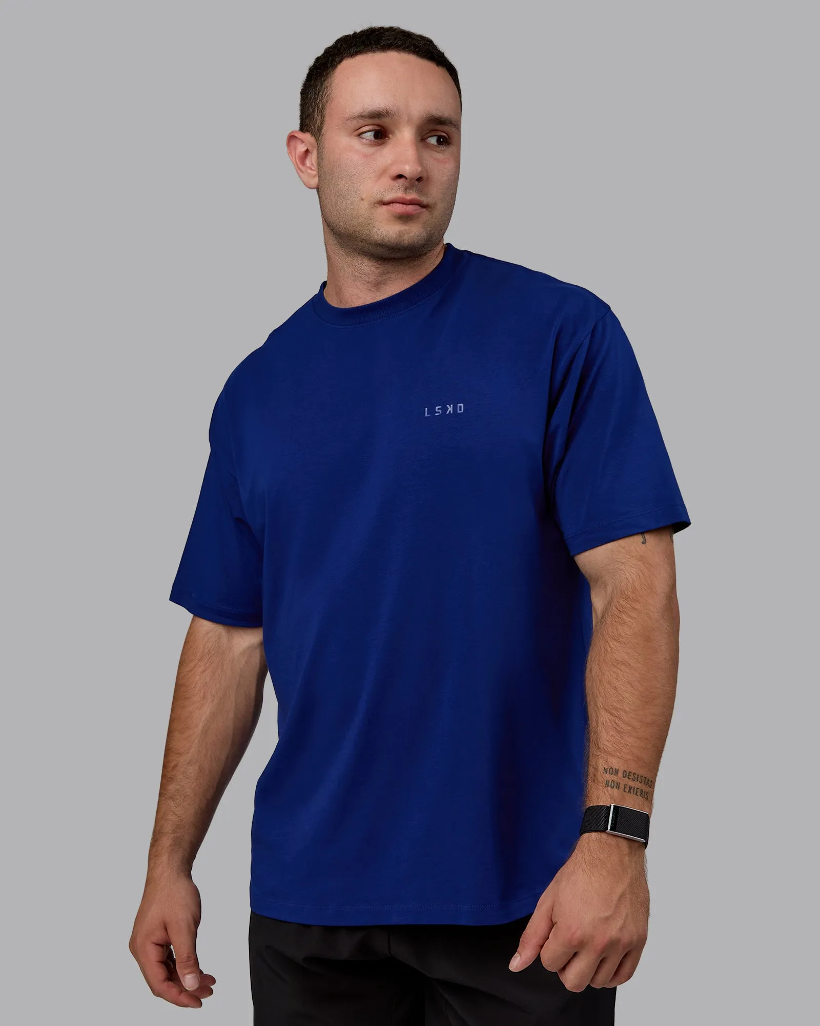 Unisex PimaFLX Tee Oversize - Midnight Blue sold by LSKD product image thumbnail 2