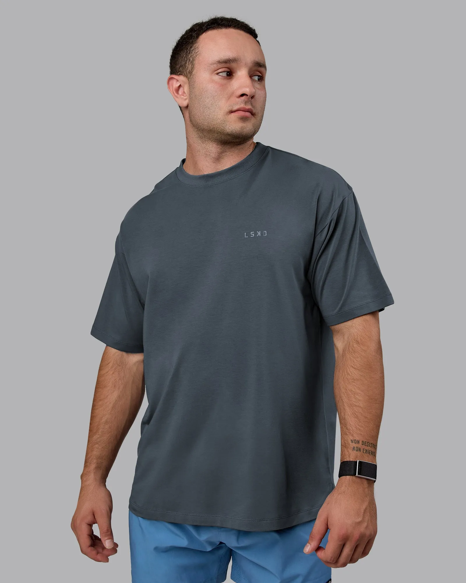 Unisex PimaFLX Tee Oversize - Turbulence sold by LSKD product image thumbnail 2