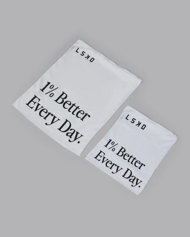 1% Better Wash Bag Set - White-Black sold by LSKD