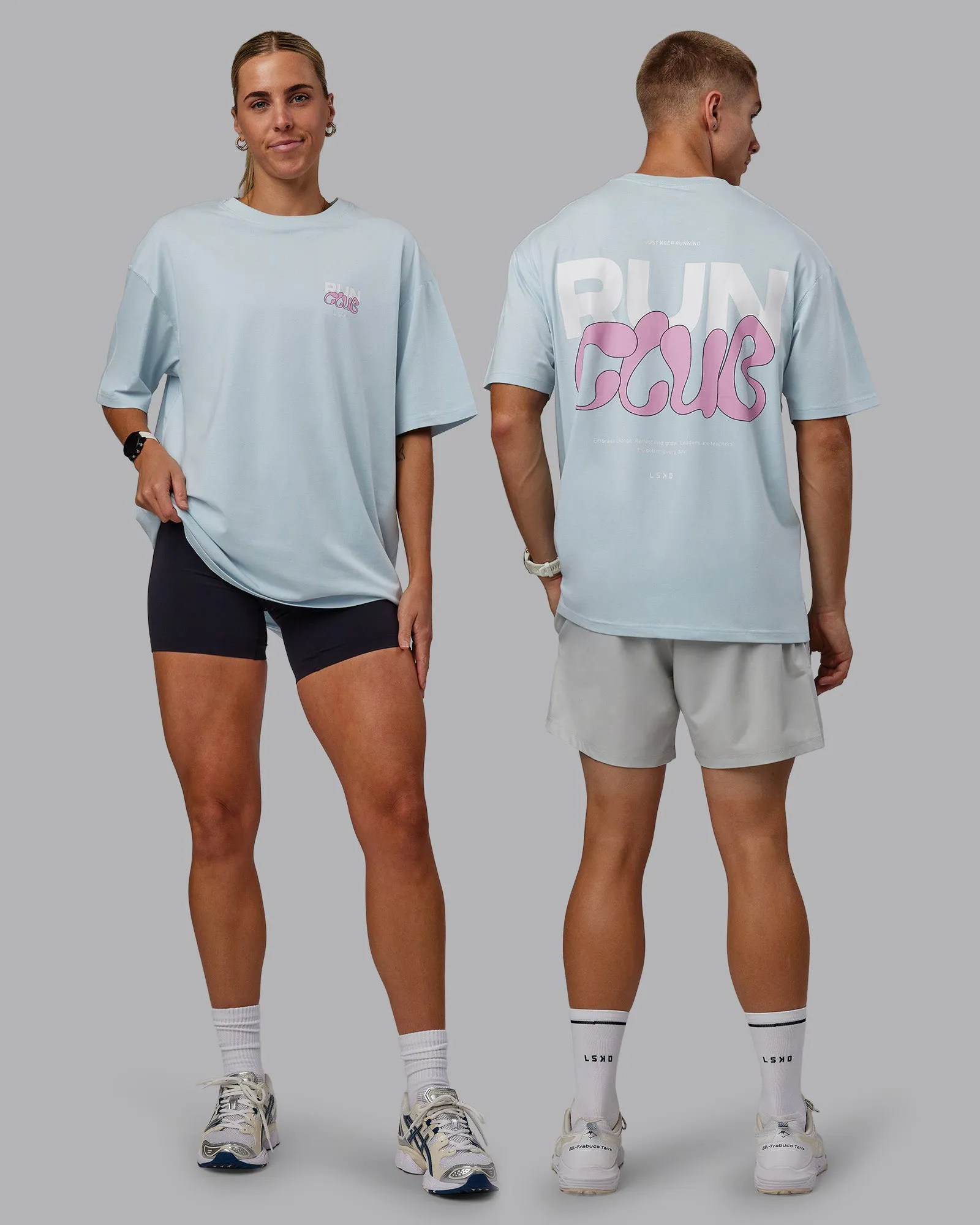 Gone Running FLXCotton Oversize Tee - Skyride-Bubblegum sold by LSKD