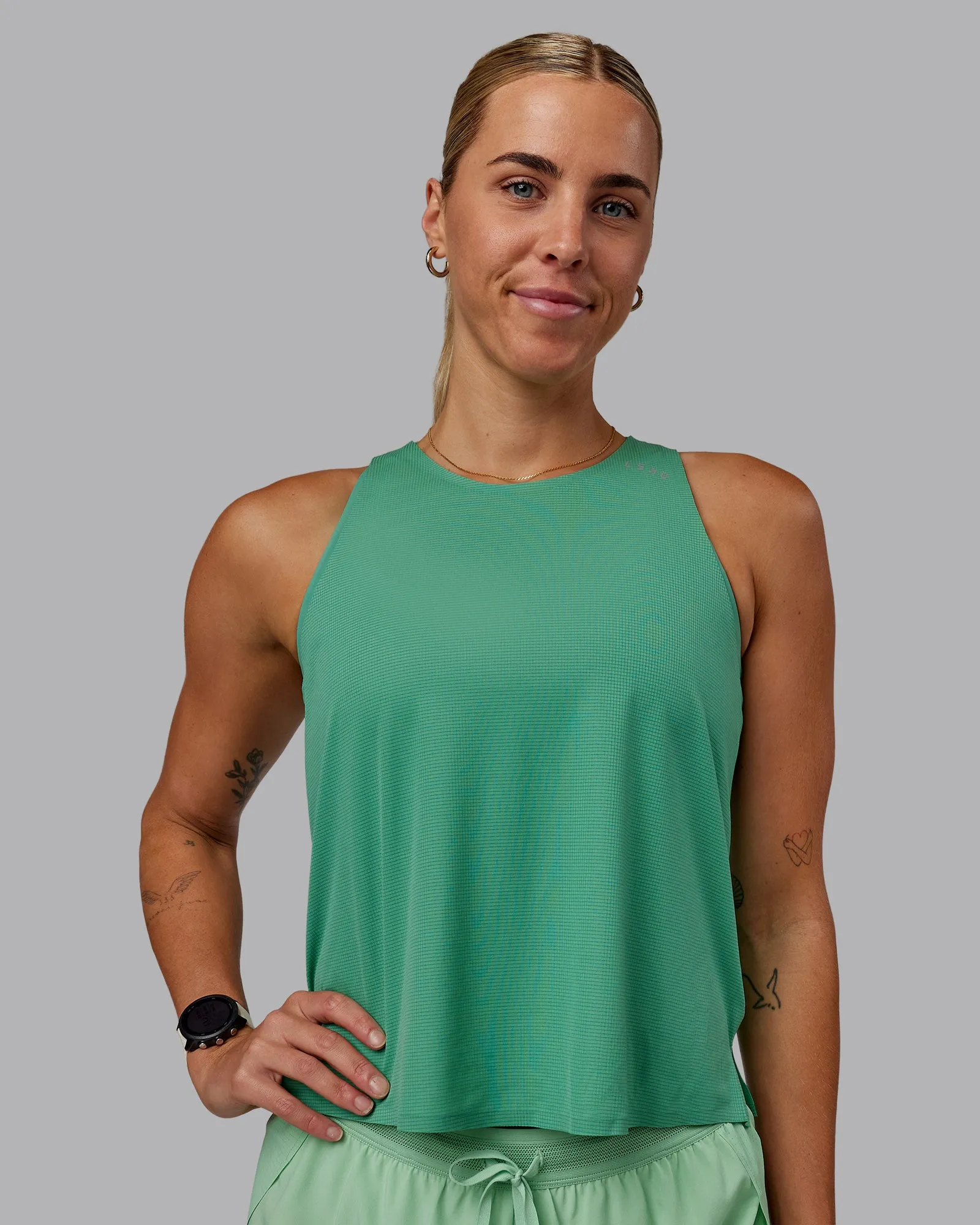 Race Day Performance Tank - Mystic Green-Surreal Green sold by LSKD product image thumbnail 2