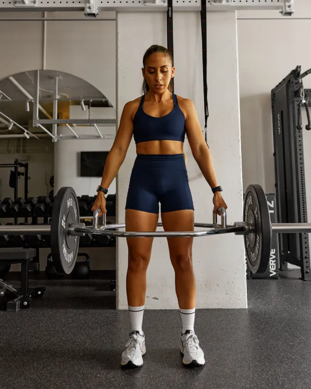 Fusion X-Short Tight With Pockets - Future Navy sold by LSKD