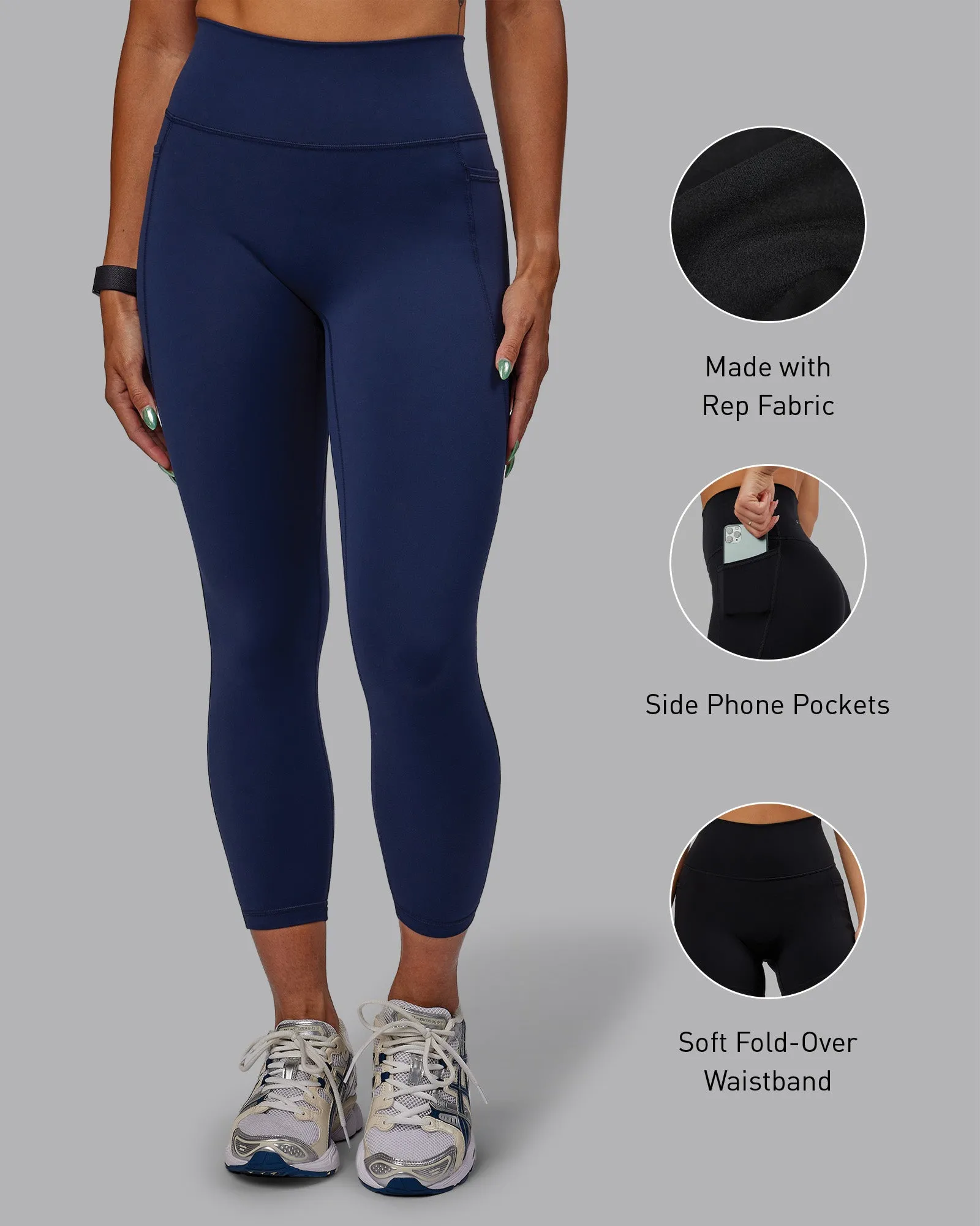 Fusion 7/8 Length Tight With Pockets - Future Navy sold by LSKD product image thumbnail 2