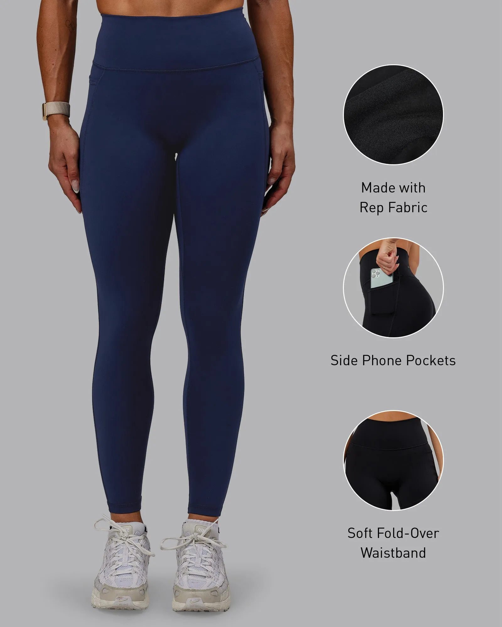 Fusion Full Length Tight With Pockets - Future Navy sold by LSKD product image thumbnail 2