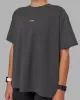 Go-To FLXCotton Oversized Tee - Dark Storm-White sold by LSKD