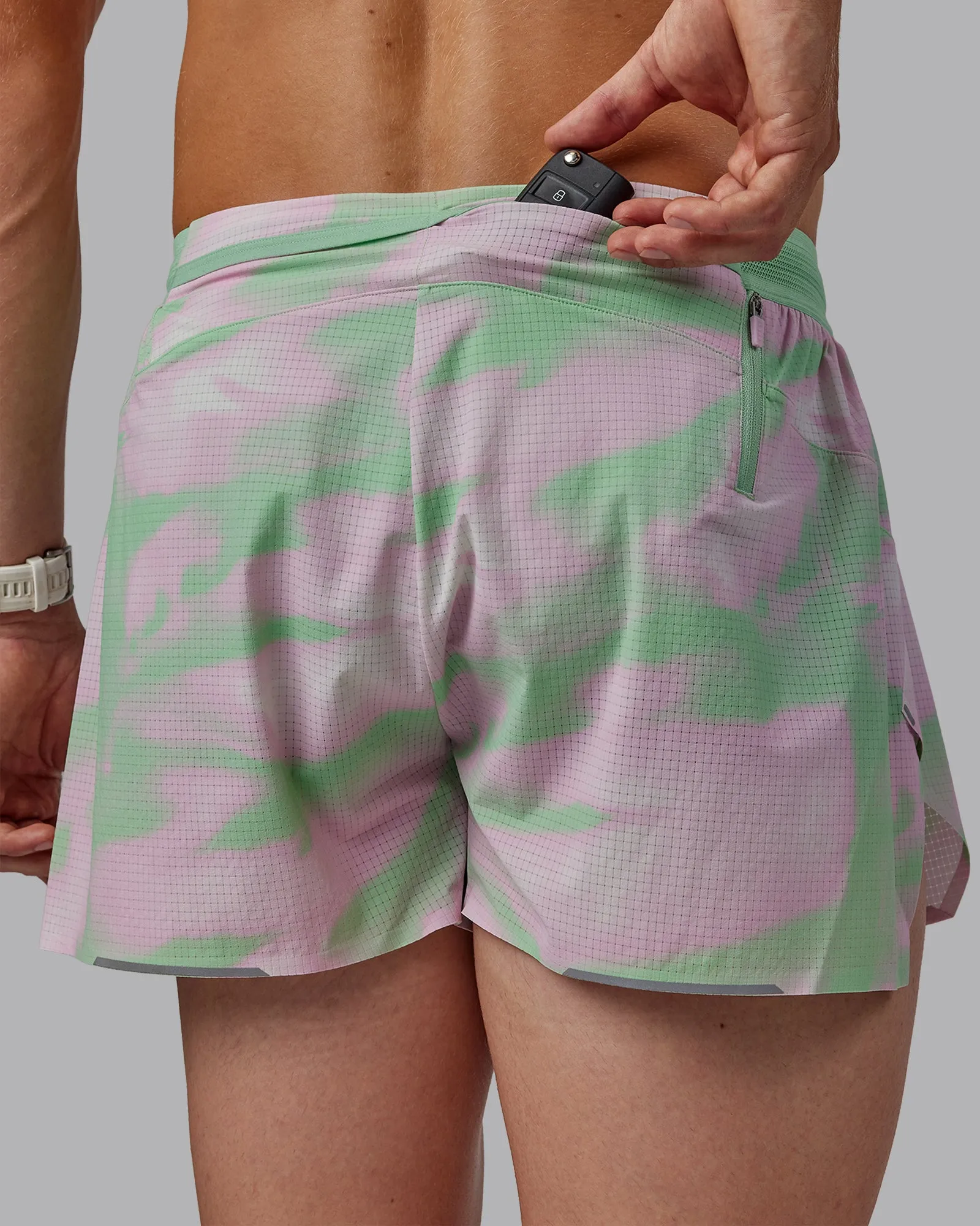 Race Day Running Short 3" - Dash Green-Pink sold by LSKD product image thumbnail 4