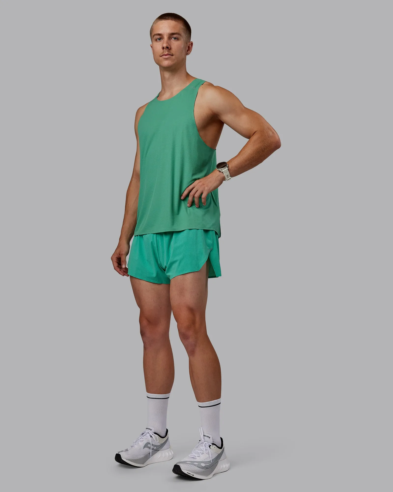 Race Day Running Short 3" - Mystic Green sold by LSKD product image thumbnail 3