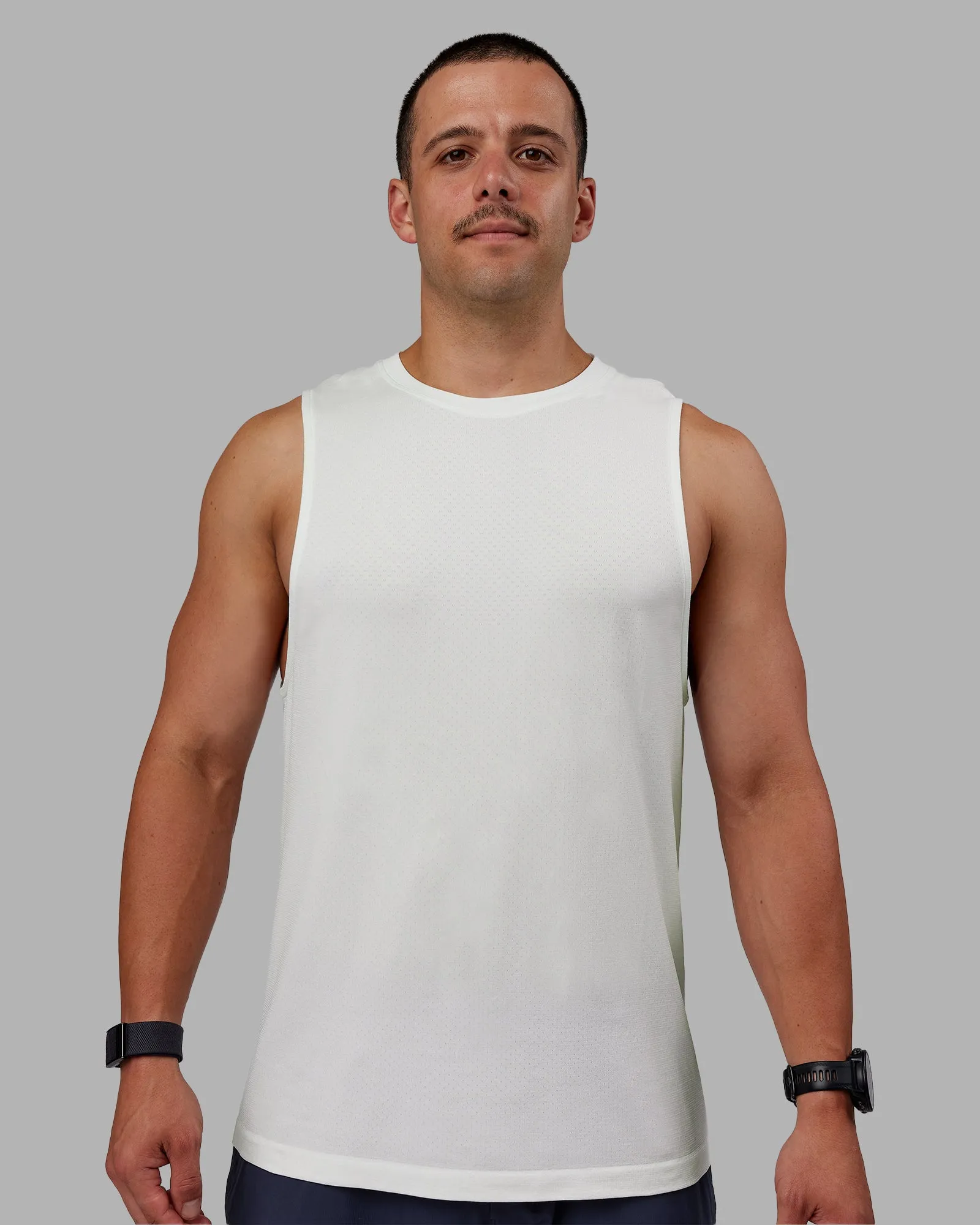 AeroFLX+ Seamless Muscle Tank - Off White/Off White Marl sold by LSKD product image thumbnail 3