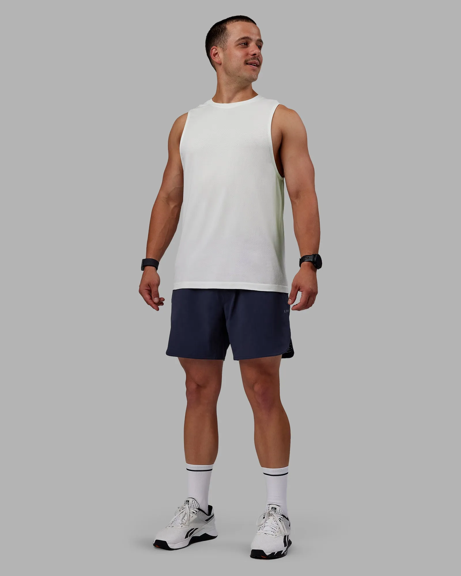 AeroFLX+ Seamless Muscle Tank - Off White/Off White Marl sold by LSKD product image thumbnail 2
