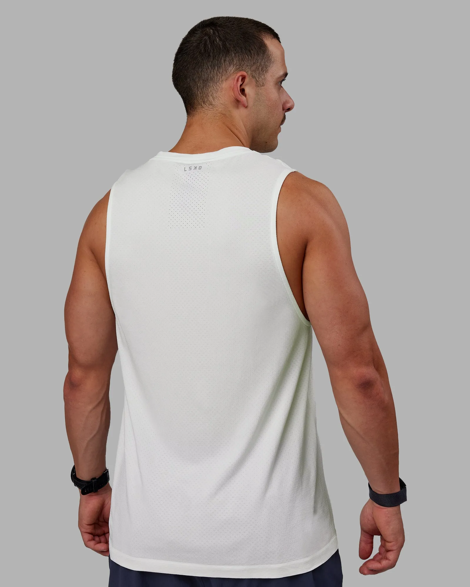 AeroFLX+ Seamless Muscle Tank - Off White/Off White Marl sold by LSKD product image thumbnail 4
