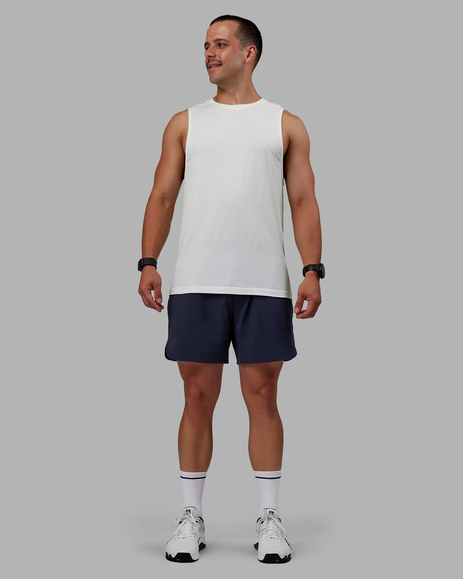 AeroFLX+ Seamless Muscle Tank - Off White/Off White Marl sold by LSKD product image thumbnail 5