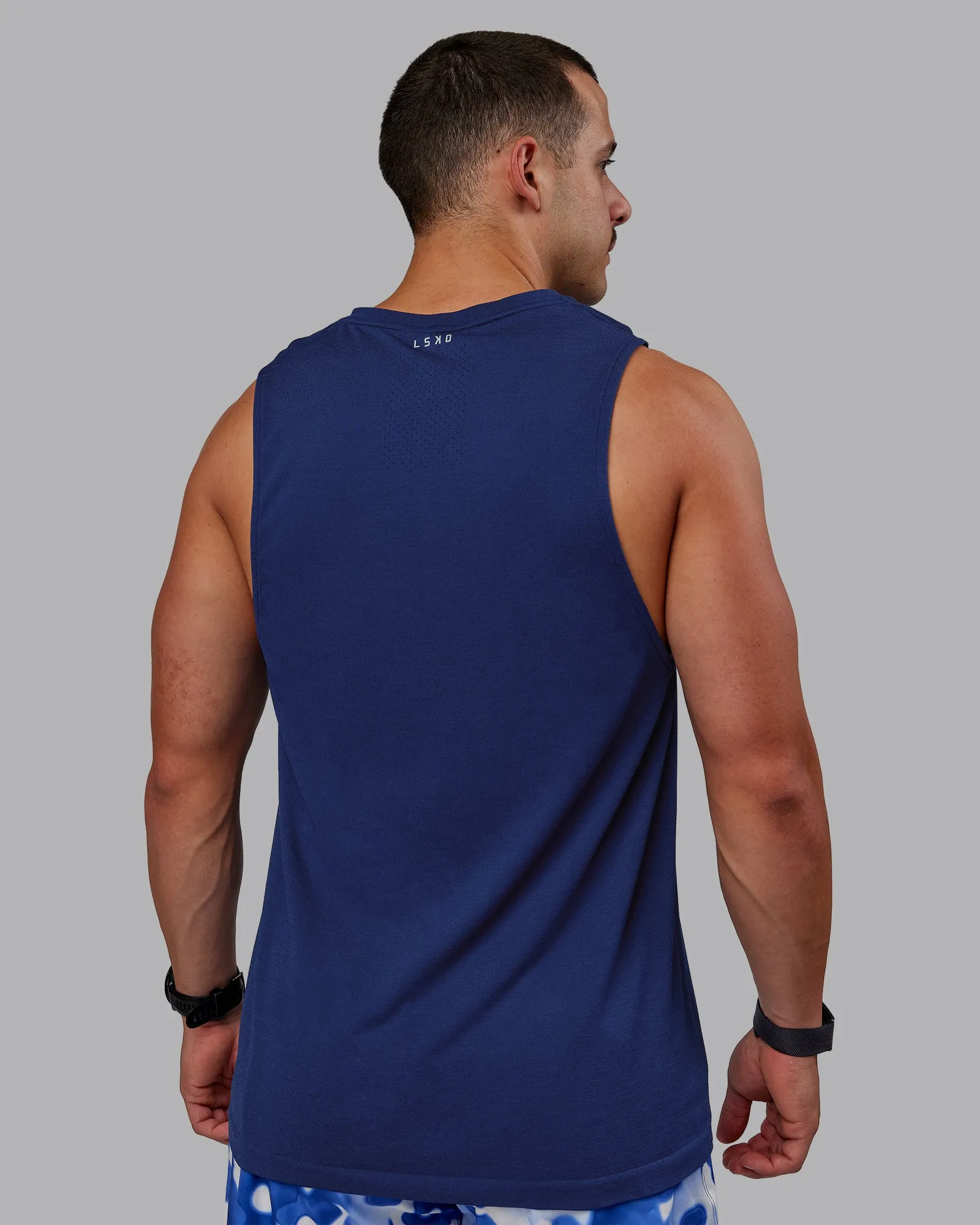 AeroFLX+ Seamless Muscle Tank - Midnight Blue/Midnight Blue sold by LSKD product image thumbnail 3