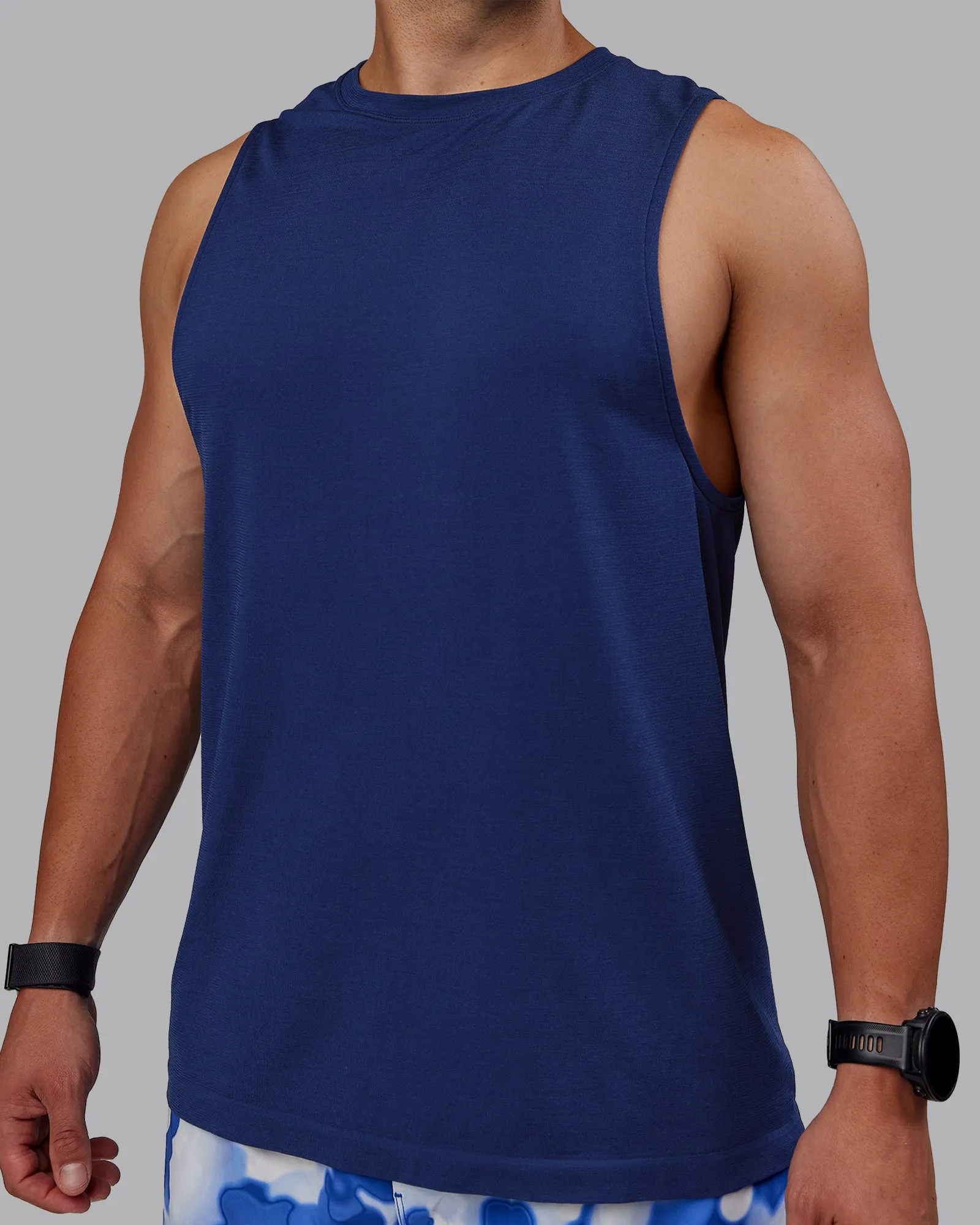 AeroFLX+ Seamless Muscle Tank - Midnight Blue/Midnight Blue sold by LSKD product image thumbnail 4