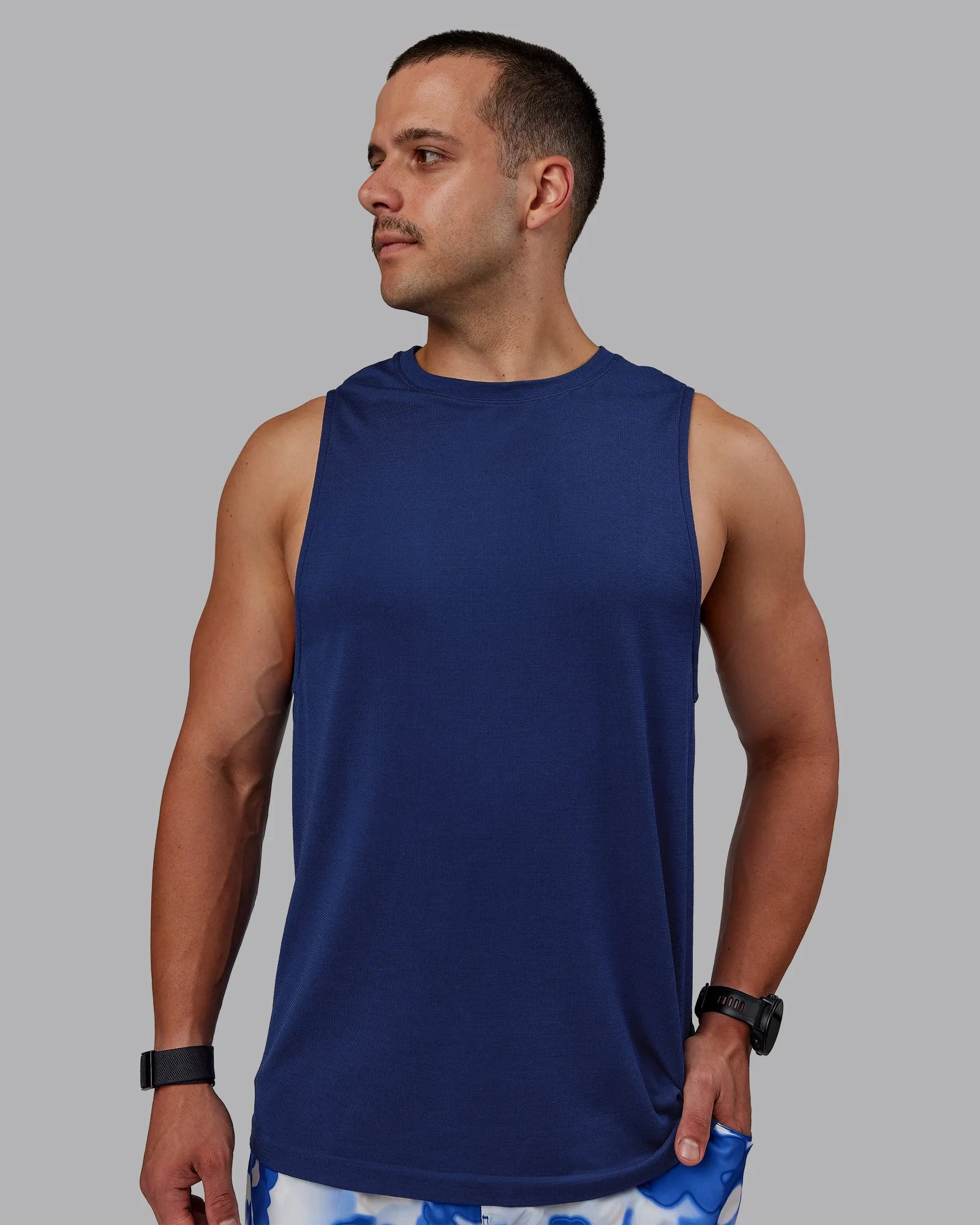 AeroFLX+ Seamless Muscle Tank - Midnight Blue/Midnight Blue sold by LSKD